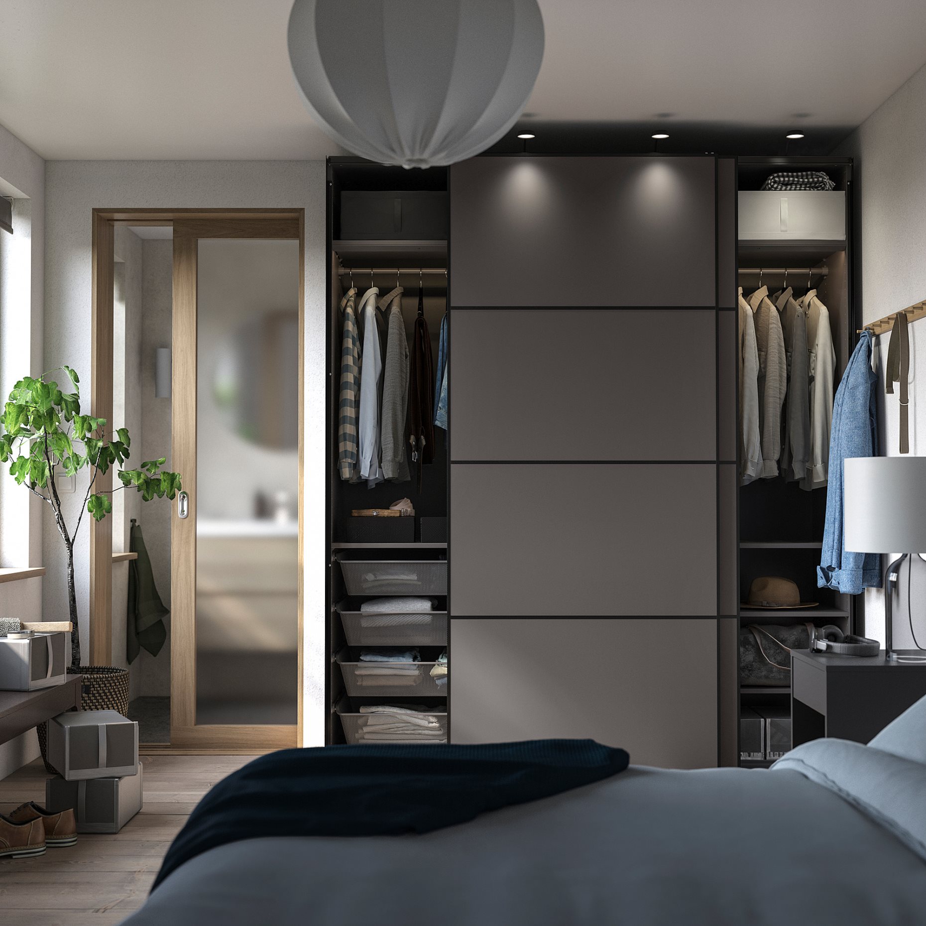 PAX/MEHAMN, wardrobe combination, 200x66x236 cm, 495.002.99