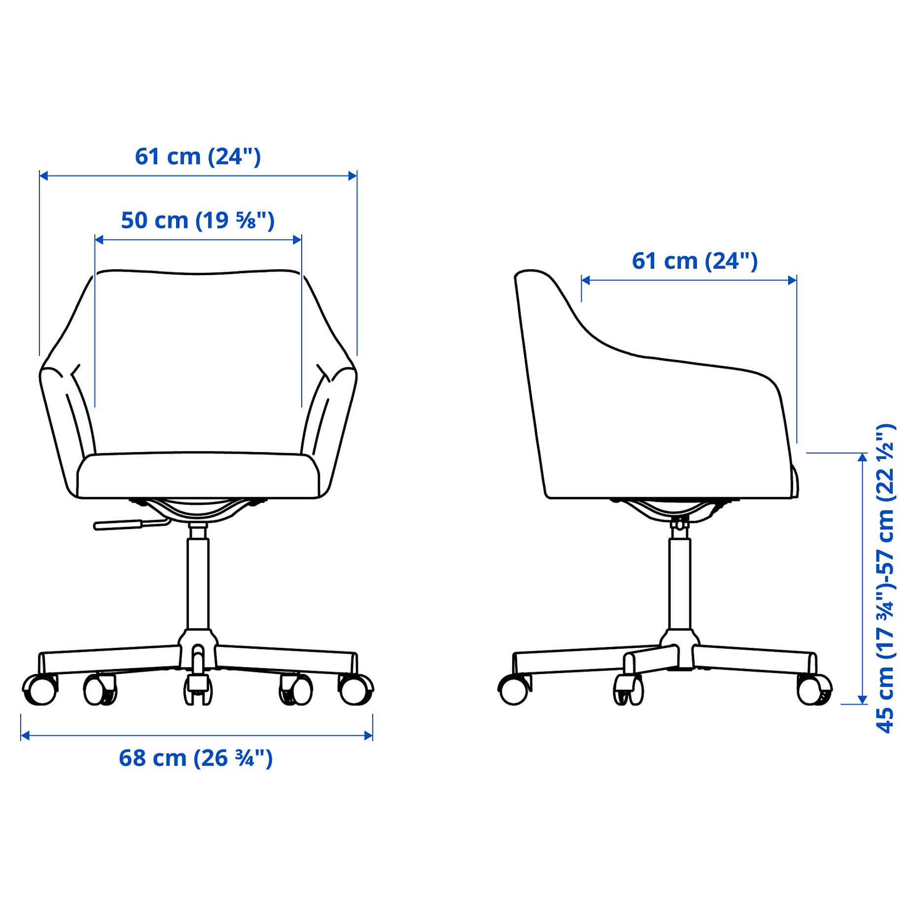 TOSSBERG/MALSK, περιστρεφόμενη καρέκλα, 495.082.38