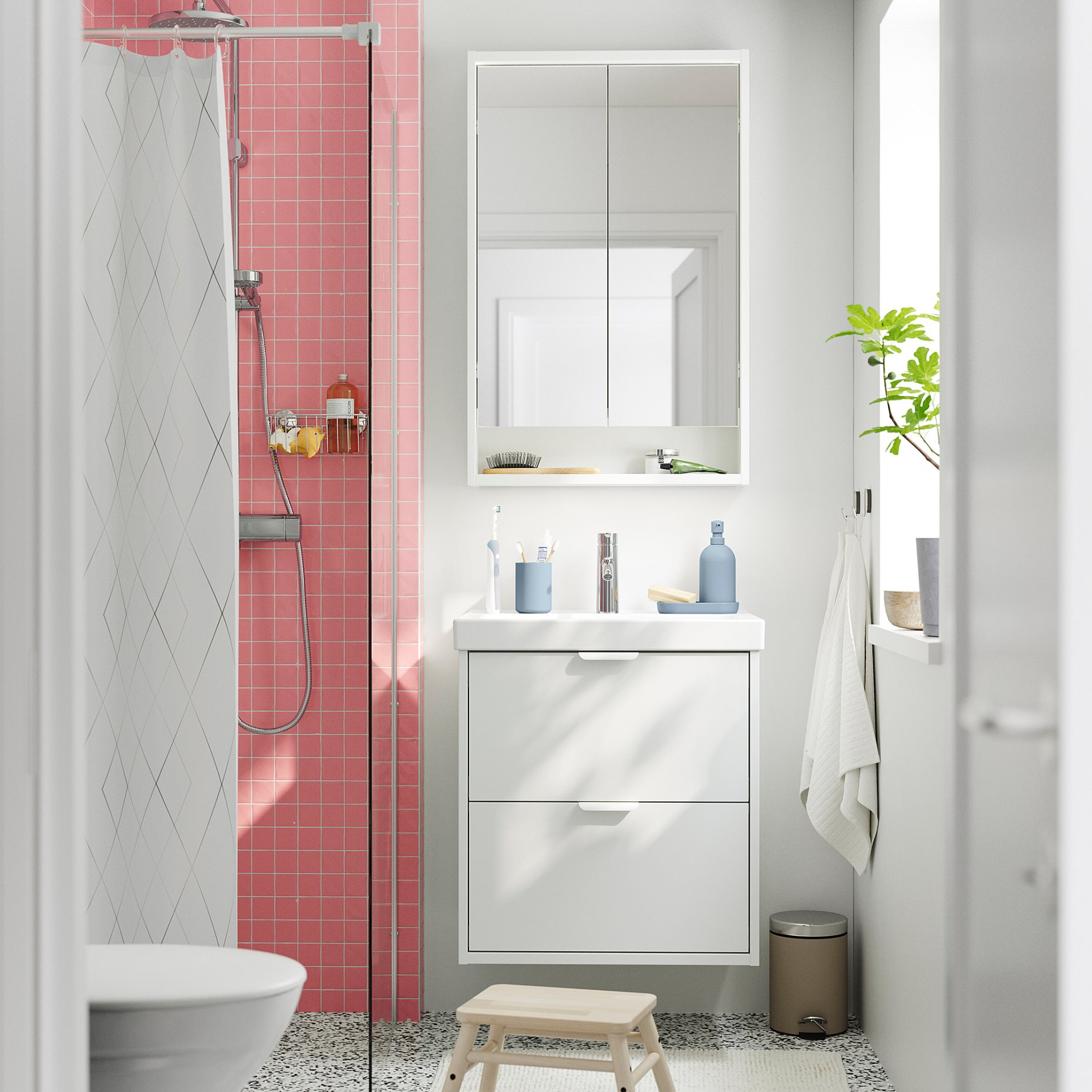 HAVBACK/ORRSJON, wash-stand with drawers/wash-basin/tap, 62x49x69 cm, 495.140.17