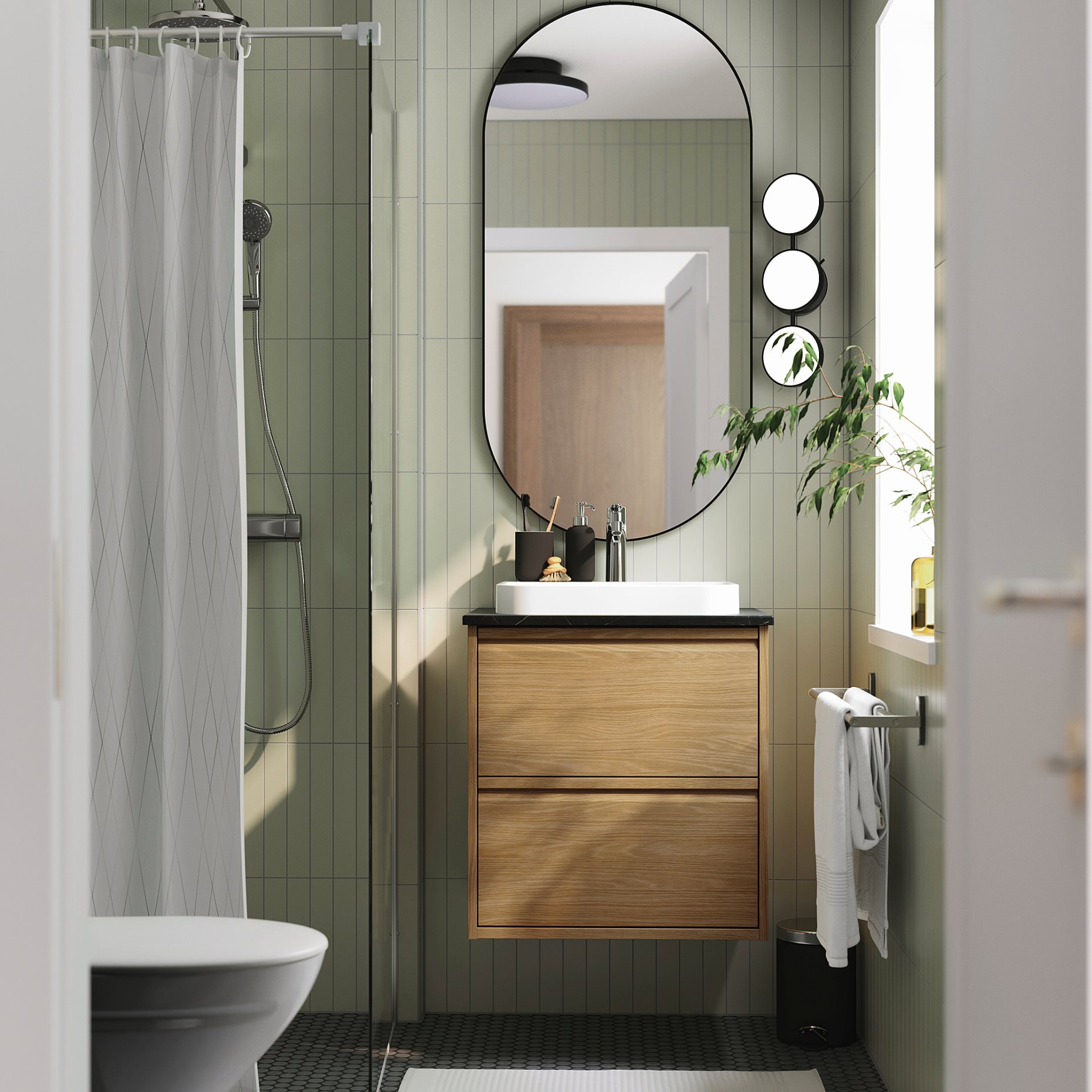 ANGSJON/BACKSJON, wash-stand with drawers/wash-basin/tap, 62x49x71 cm, 495.213.67