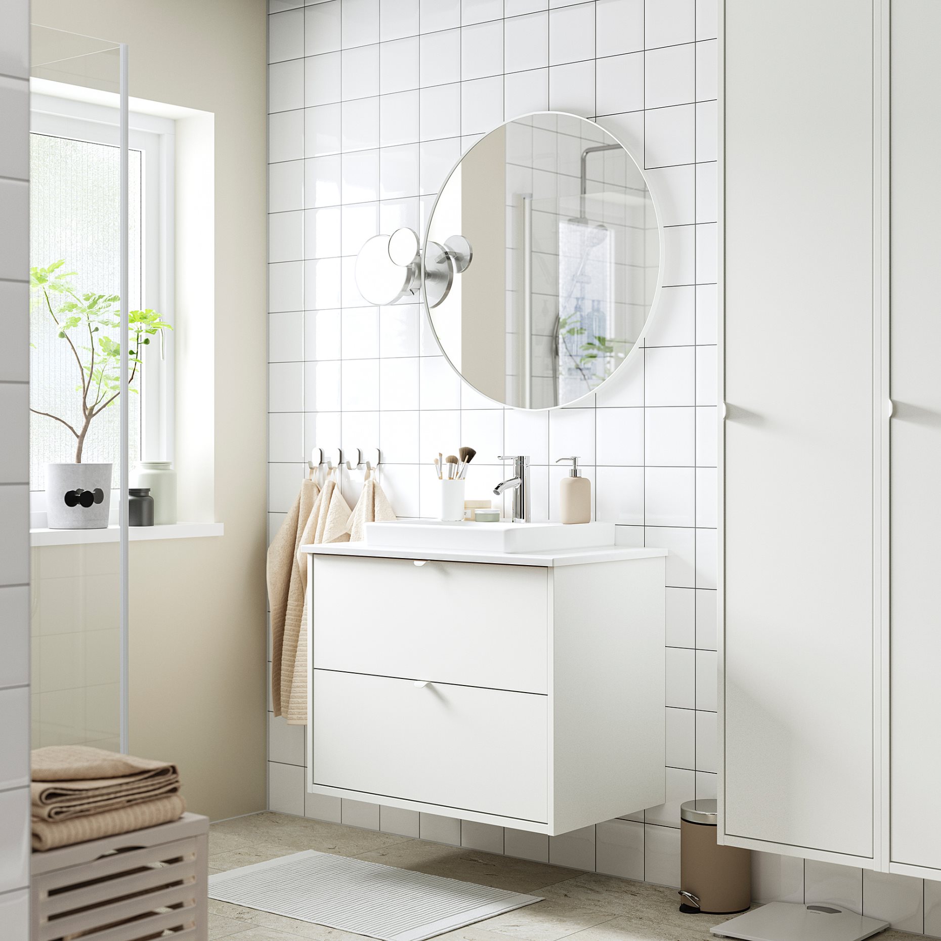 HAVBACK/ORRSJON, wash-stand with drawers/wash-basin/tap, 82x49x71 cm, 495.213.72