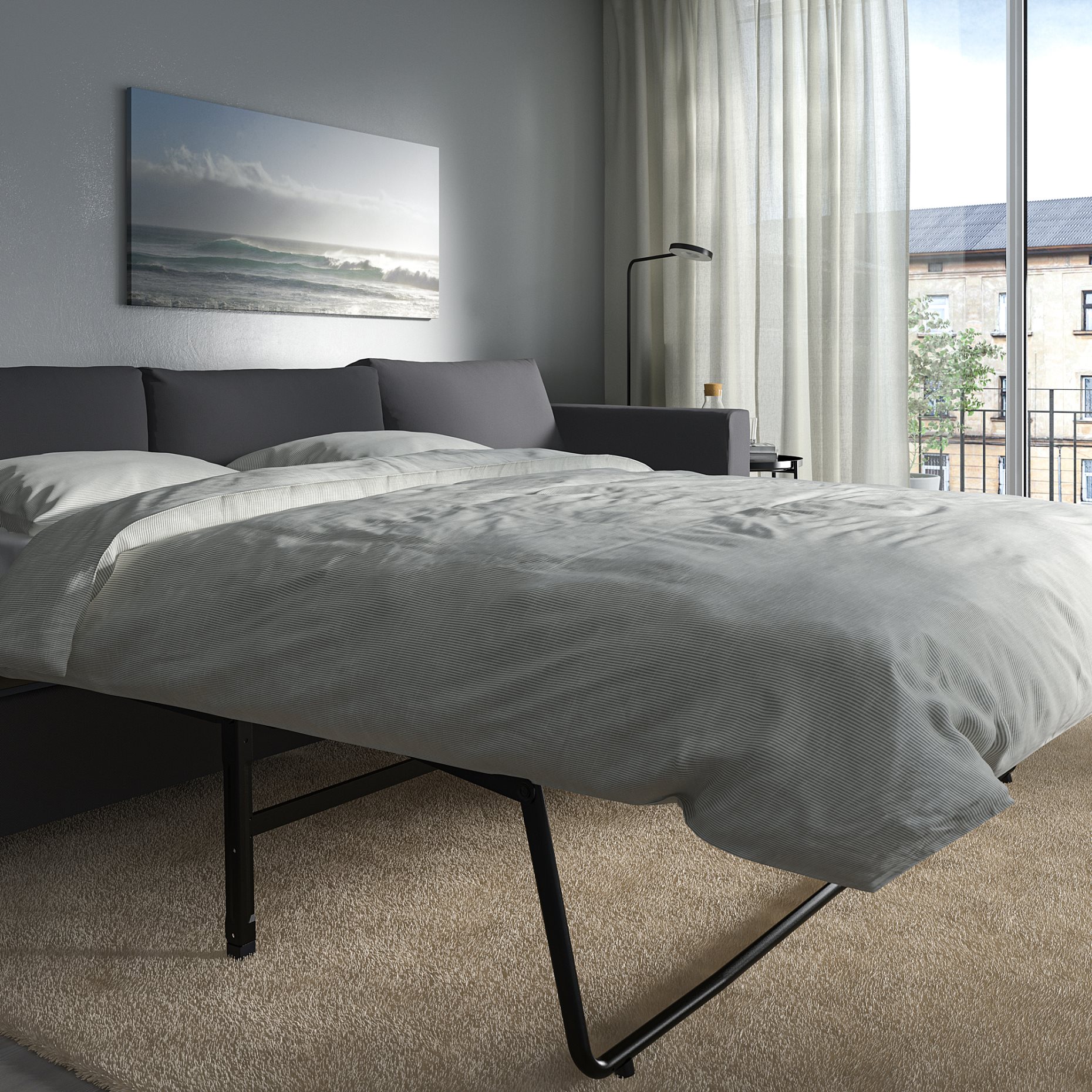 VIMLE, corner sofa-bed, 5-seat with chaise longue, 495.370.09