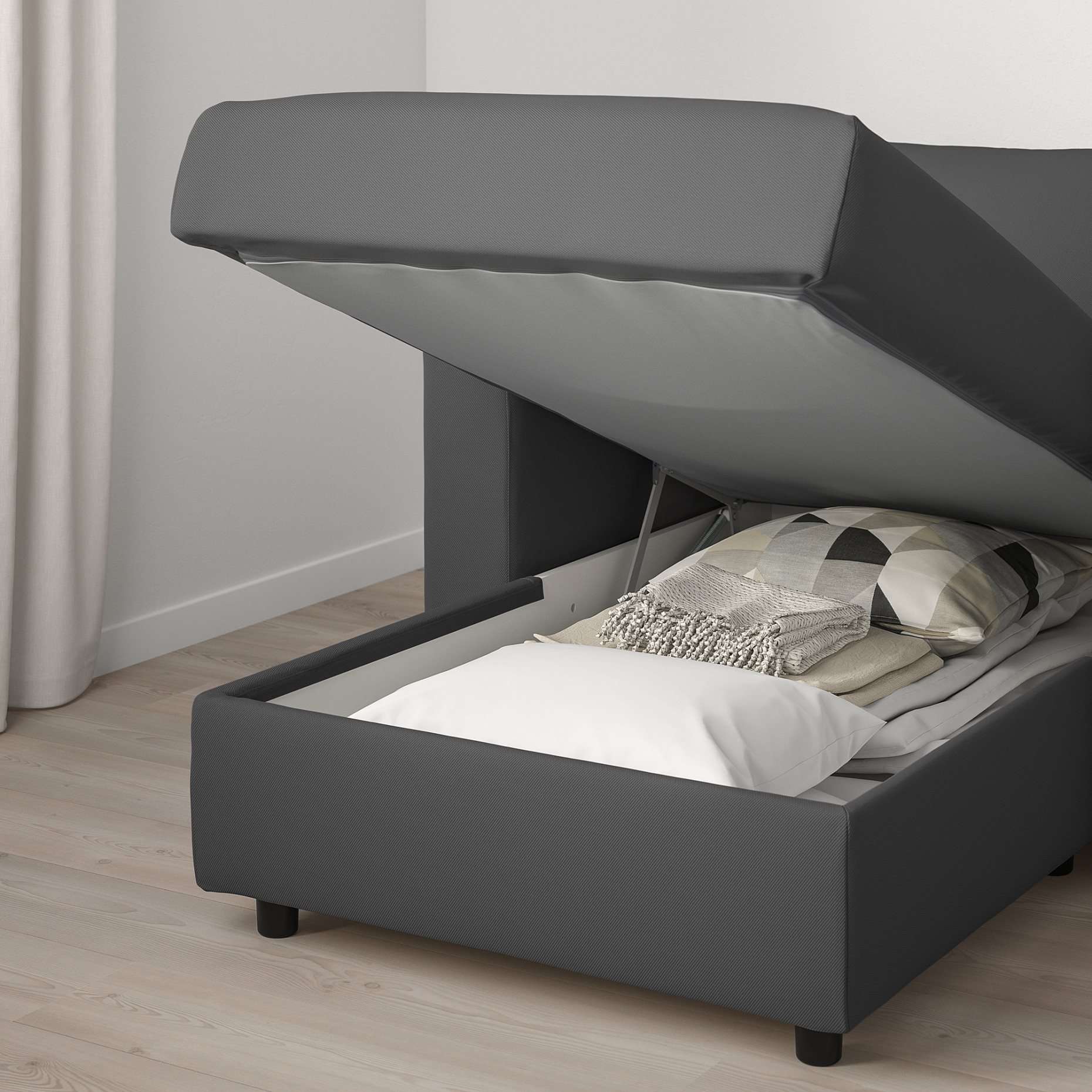 VIMLE, corner sofa-bed, 5-seat with chaise longue, 495.370.09