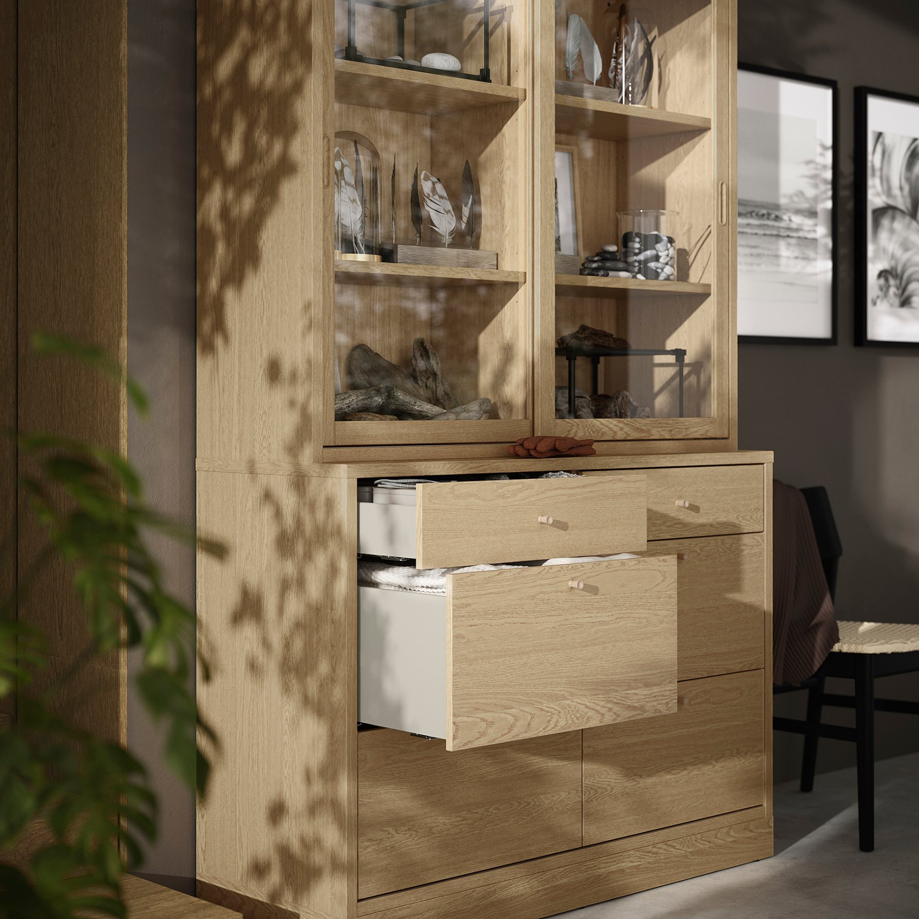 TONSTAD, storage combination with drawers, 121x47x210 cm, 495.478.81