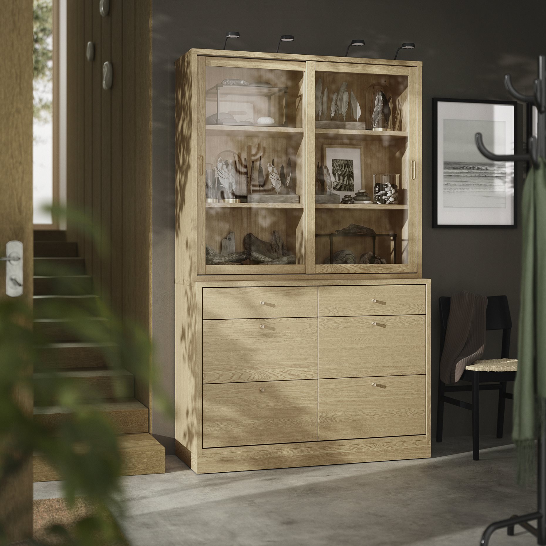 TONSTAD, storage combination with drawers, 121x47x210 cm, 495.478.81