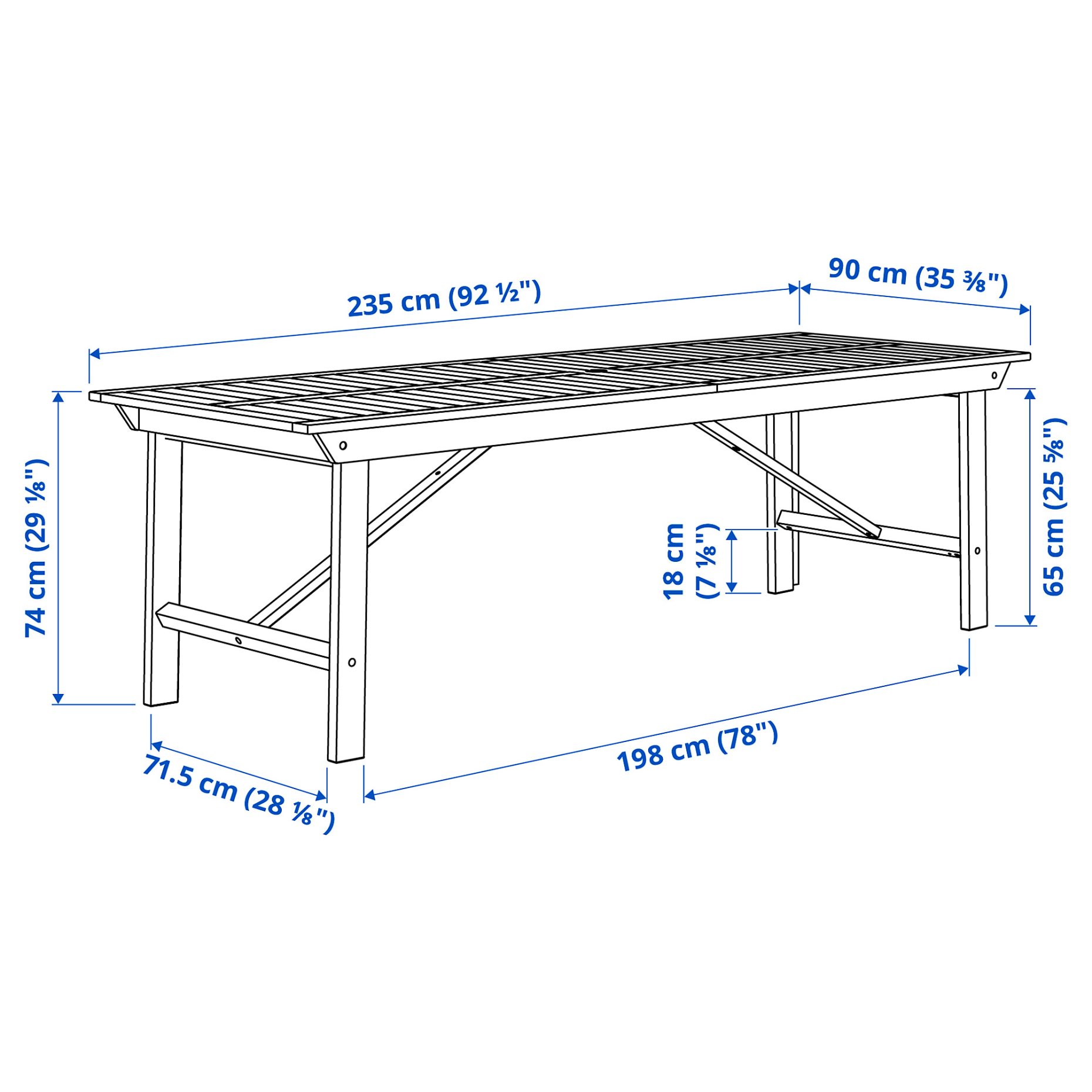 BONDHOLMEN, table/6 chairs with armrests, outdoor, 495.511.80