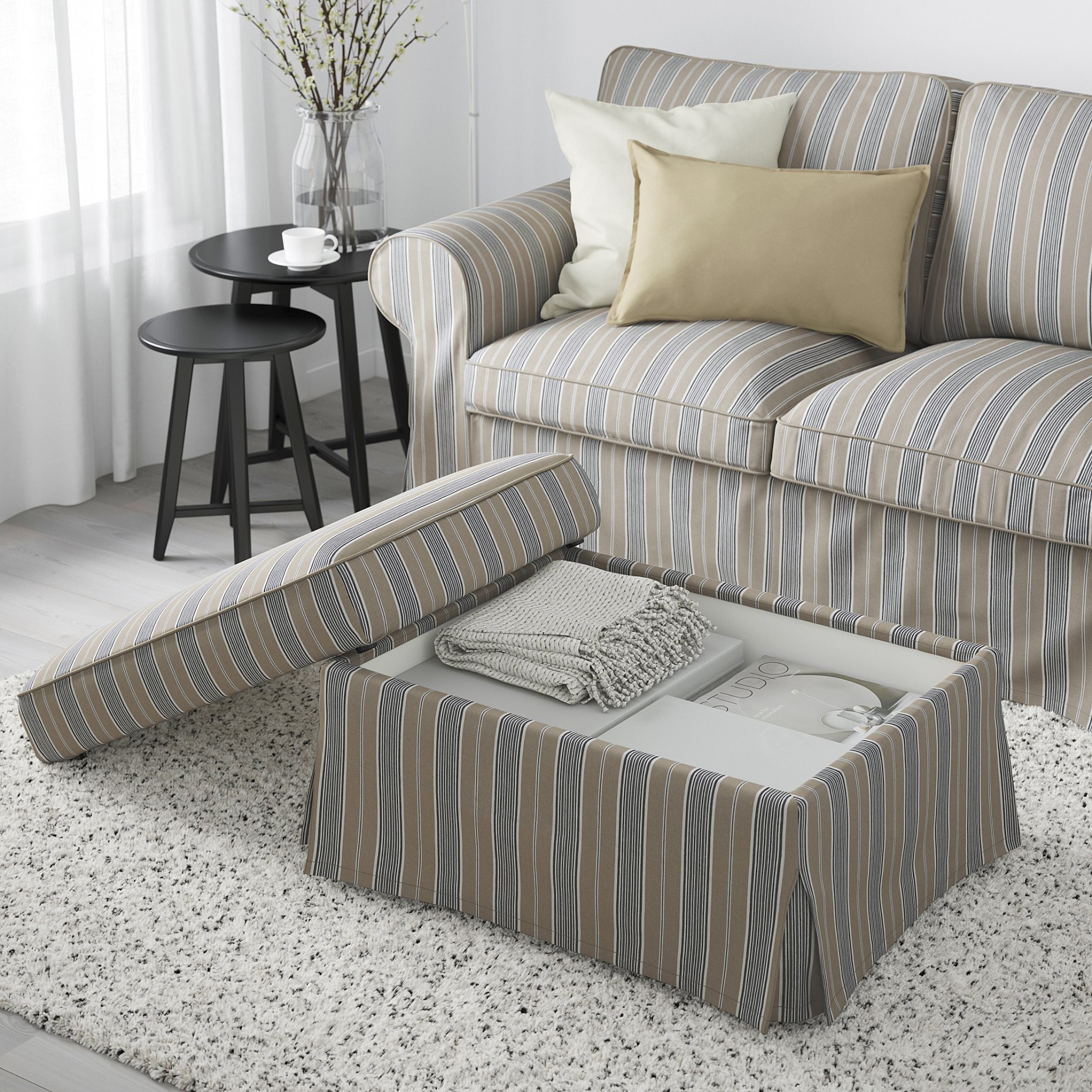 EKTORP, footstool with storage, 495.521.27
