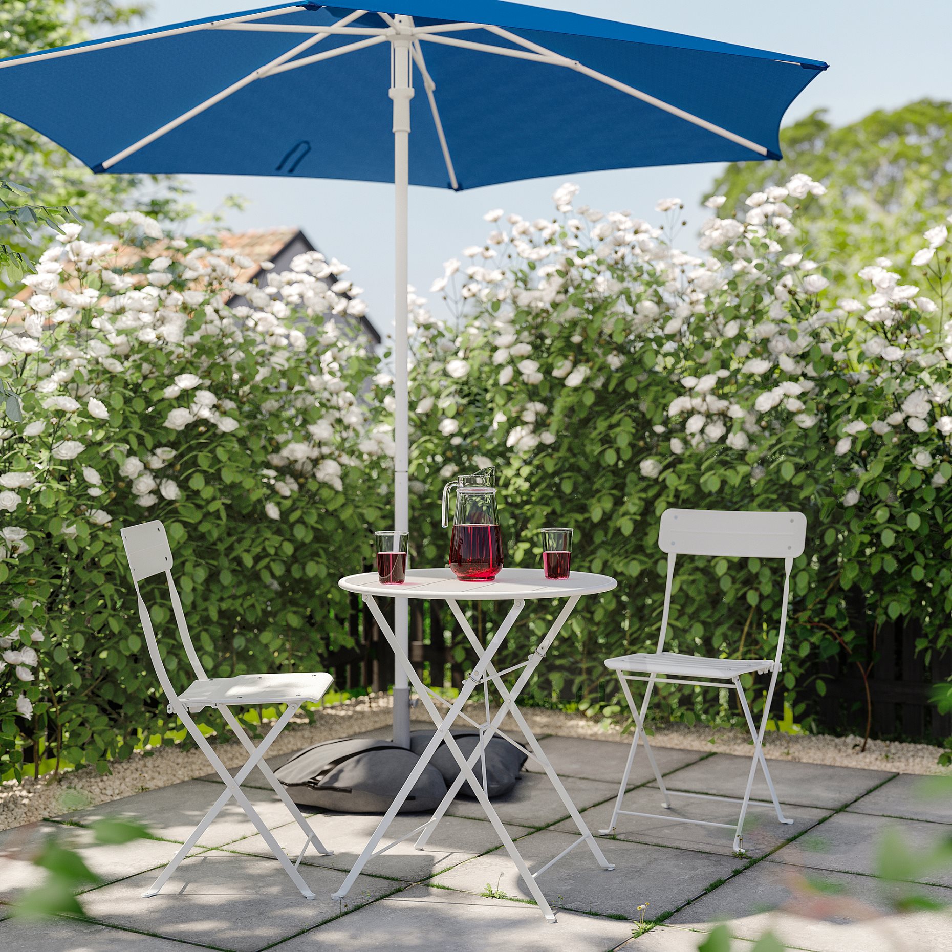 HÖGÖN/IGGÖN, ομπρέλα ήλιου με βάση, 270 cm, 495.762.08