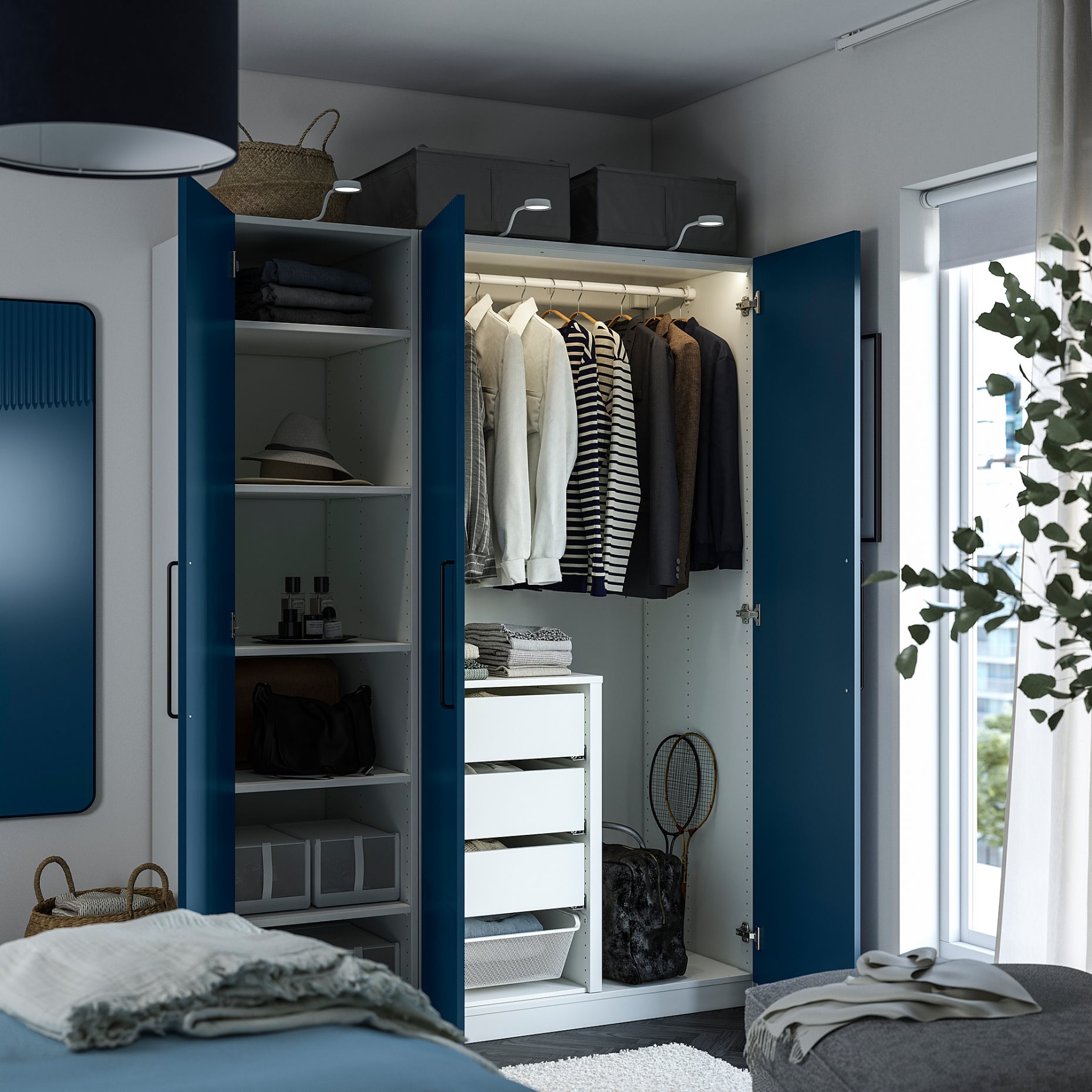 PAX/FYRUDDEN, wardrobe combination, 150x60x201 cm, 495.816.29