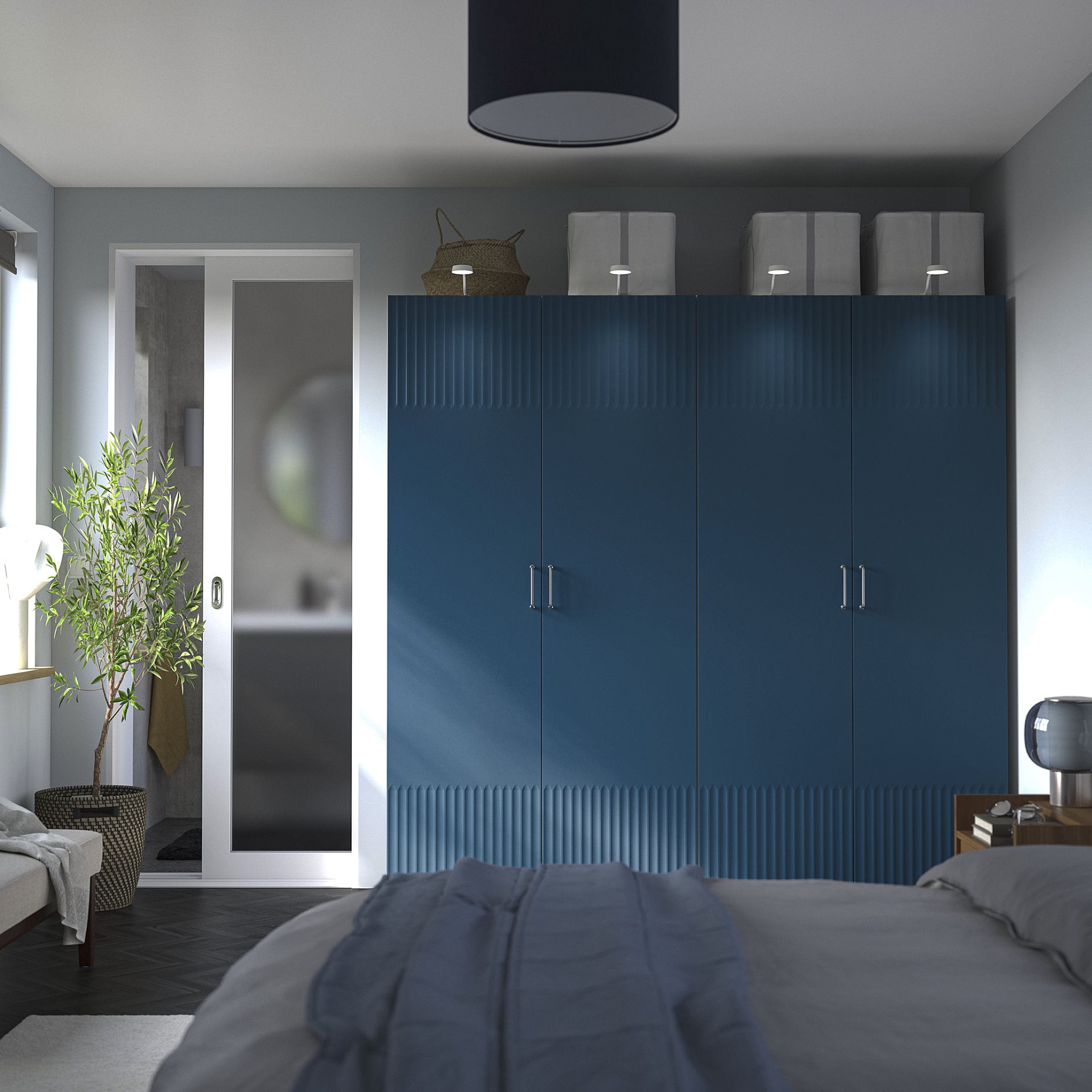PAX/FYRUDDEN, wardrobe combination, 200x60x201 cm, 495.817.09