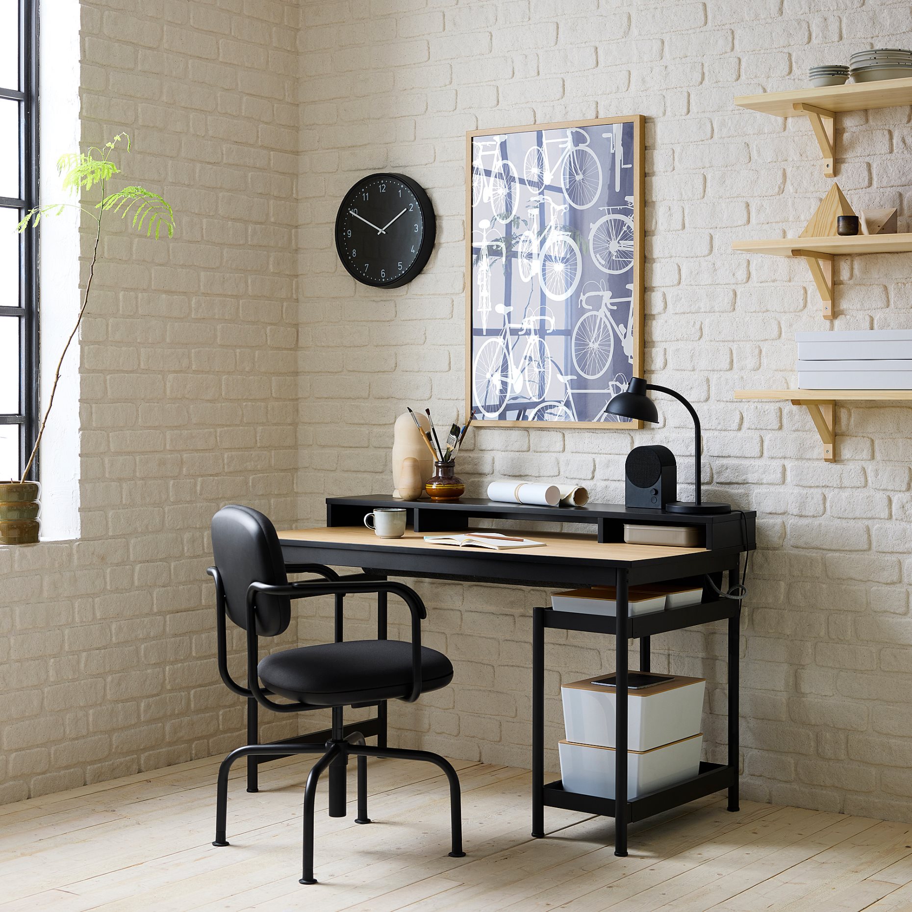 MULLSJÖ, desk and chair, 496.031.41