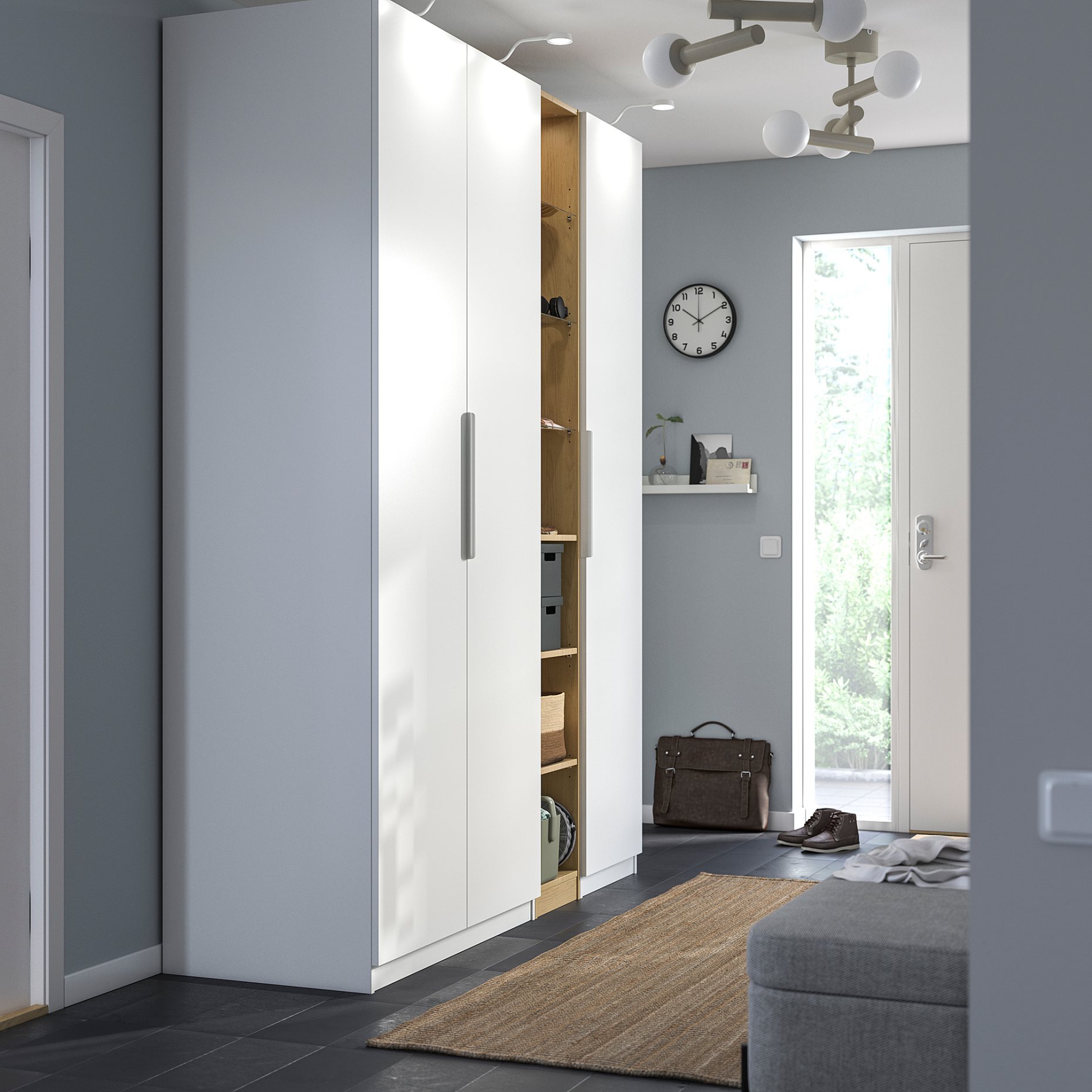 PAX/FORSAND, wardrobe combination, 185x60x236 cm, 496.072.57