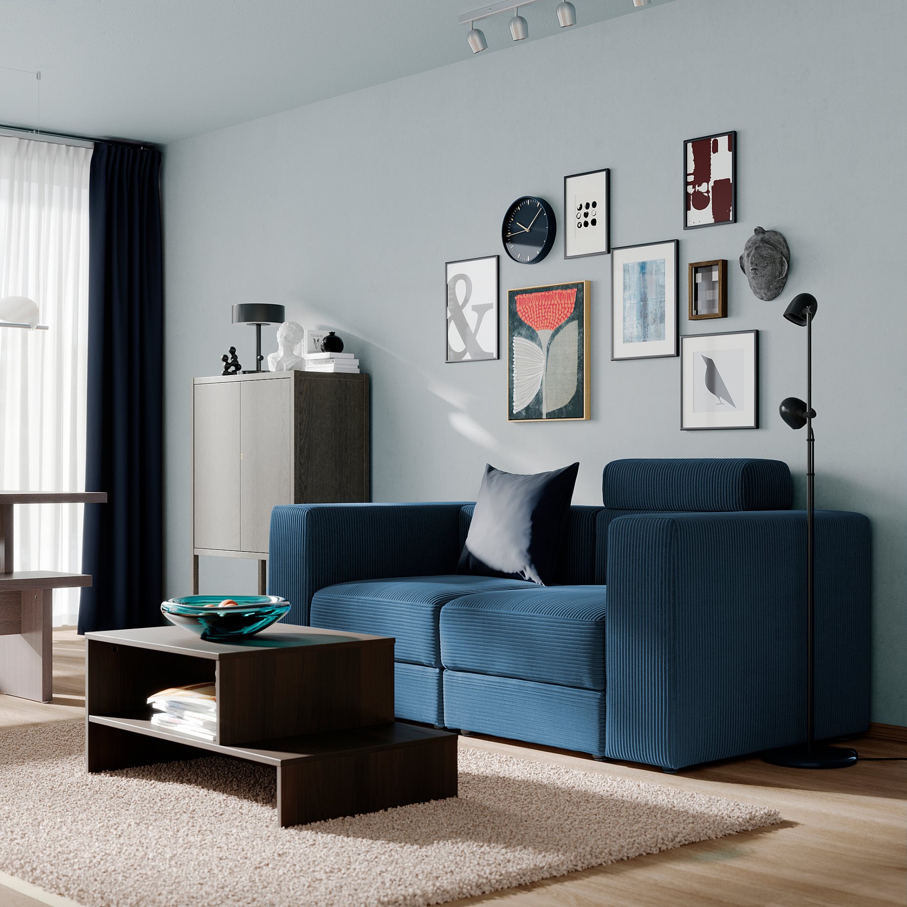 JÄTTEBO, 2-seat modular sofa with headrest, 496.082.90