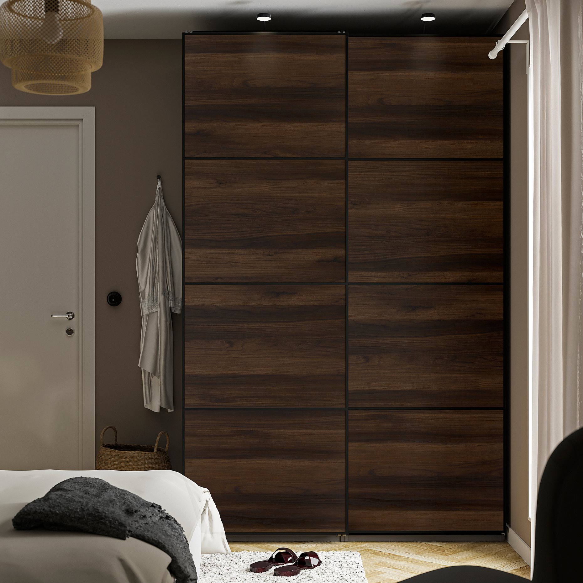 PAX, wardrobe with sliding doors, 150x66x236 cm, 496.088.22