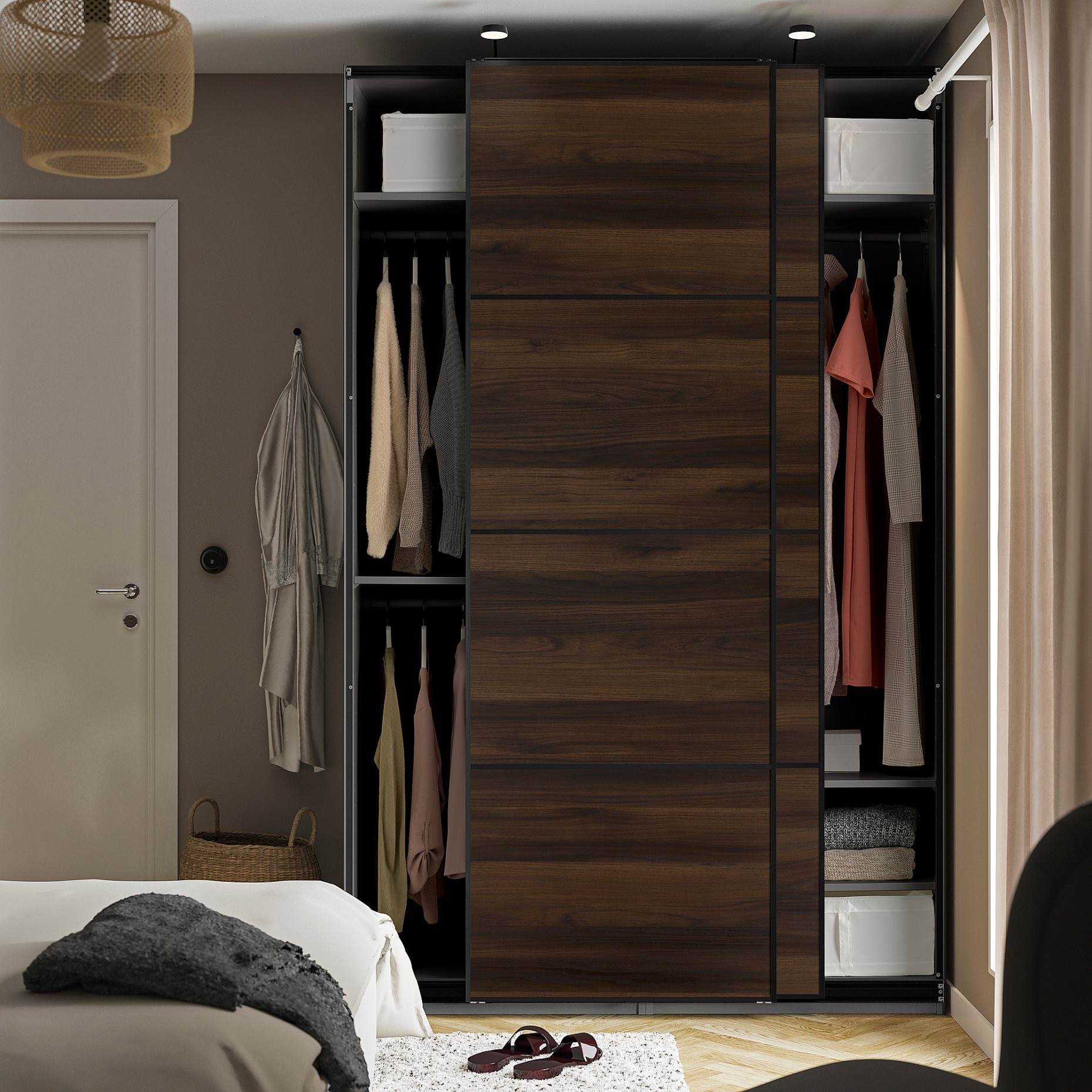 PAX, wardrobe with sliding doors, 150x66x236 cm, 496.088.22