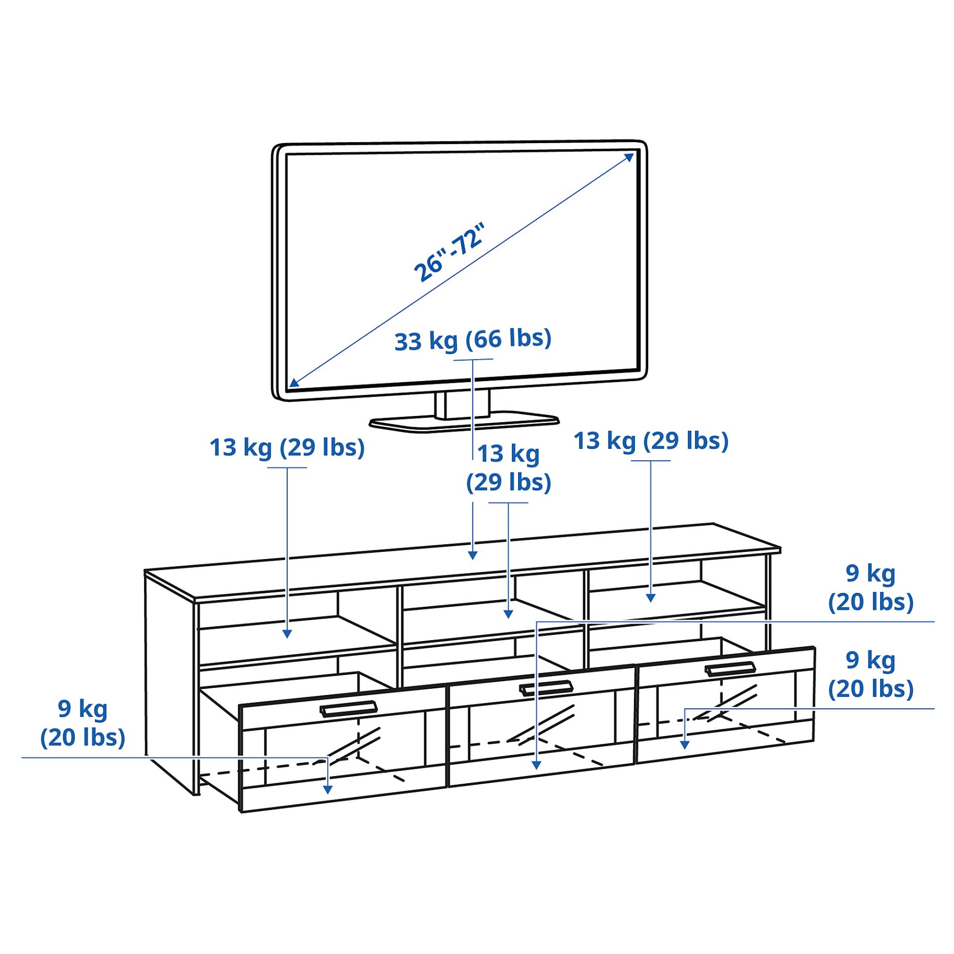 BRIMNES, TV bench, 504.098.74