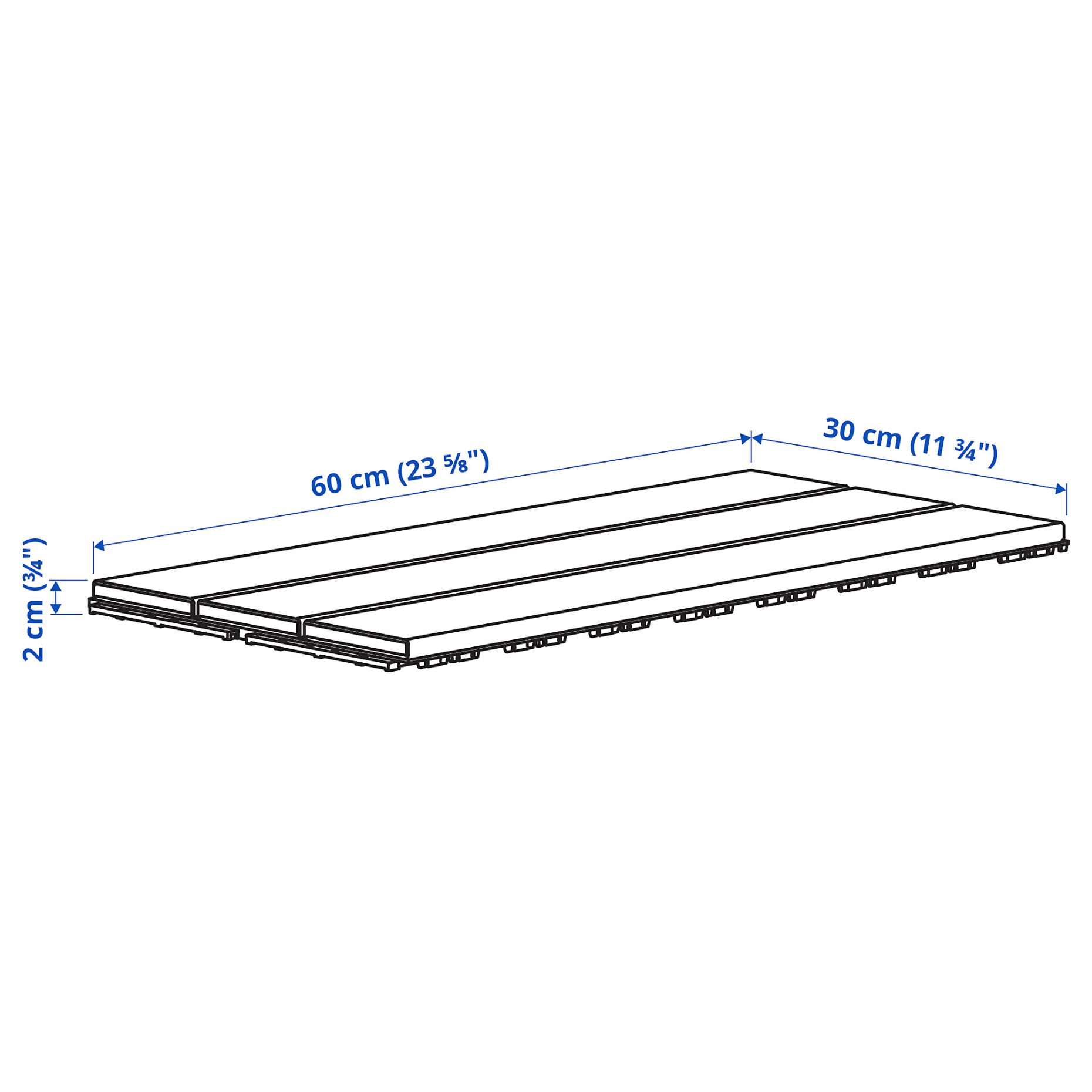 UTLÄNGAN, floor decking outdoor/ 5 pack, 0.90 m², 504.453.44