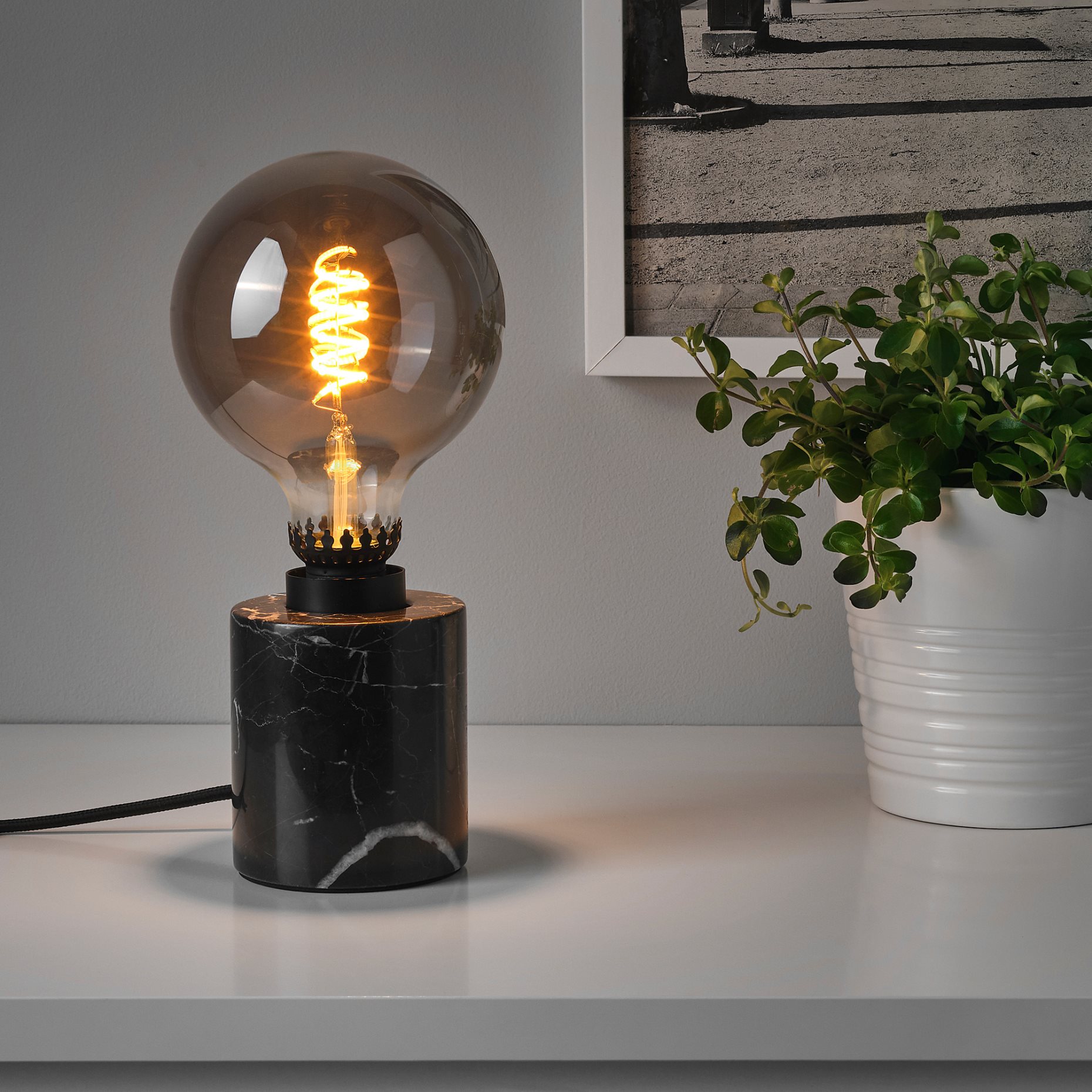 MARKFROST, επιτραπέζιο φωτιστικό, μάρμαρο, 504.626.73