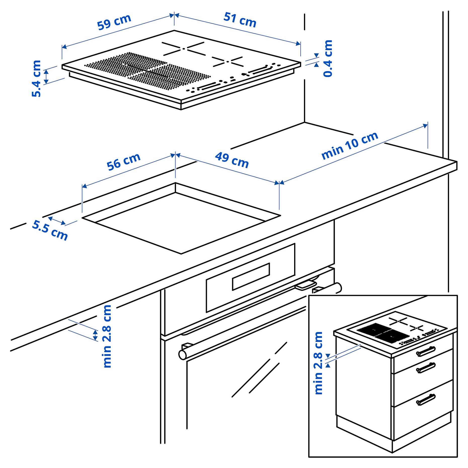 SMAKLIG, 500 induction hob, 59 cm, 504.678.83
