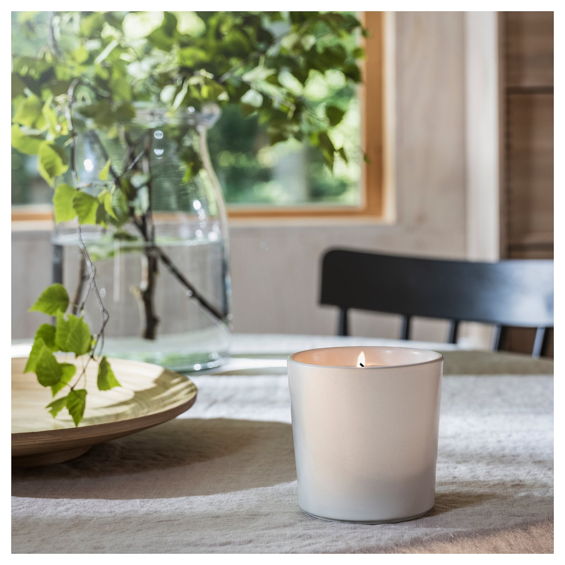 ADLAD, scented candle in ceramic jar/Scandinavian Woods, 50 hr, 505.022.02
