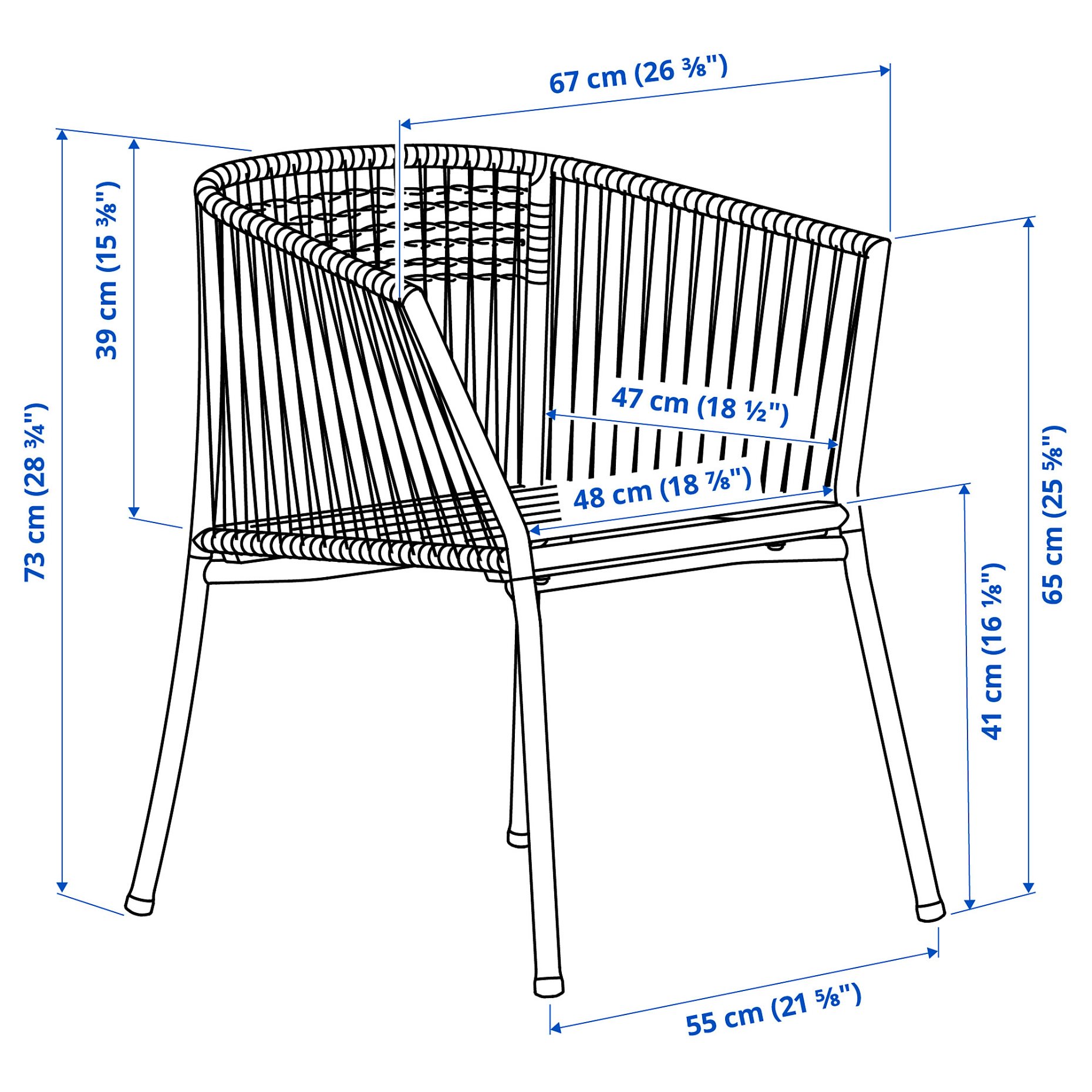 SEGERÖN, chair with armrests, outdoor, 505.108.10