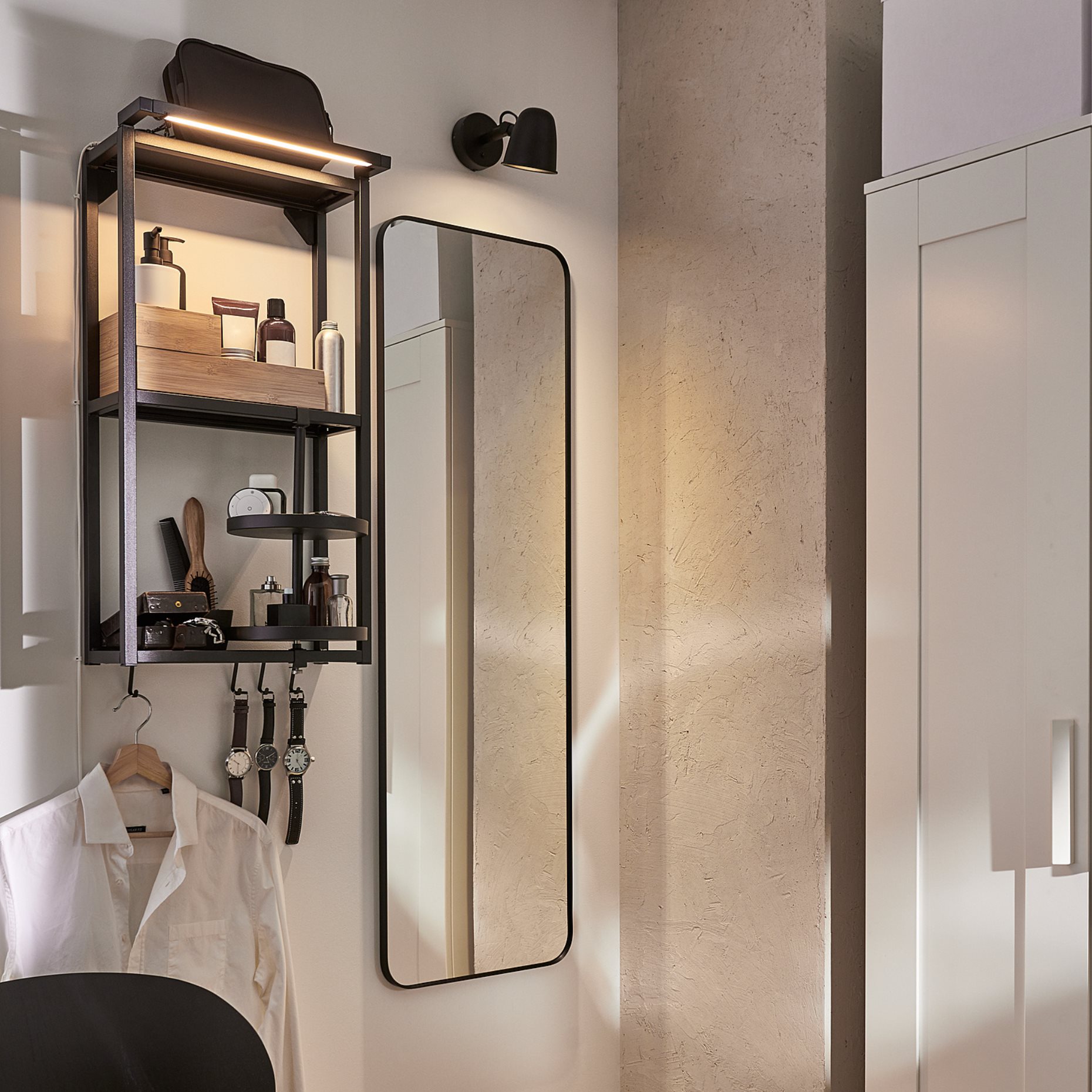 SKYDRAG, worktop/wardrobe strip with built-in LED light source with sensor/dimmable, 60 cm, 505.292.30