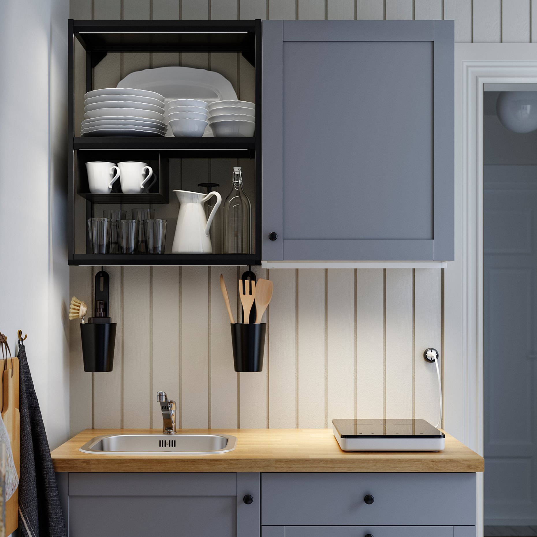 SKYDRAG, worktop/wardrobe strip with built-in LED light source with sensor/dimmable, 60 cm, 505.292.30