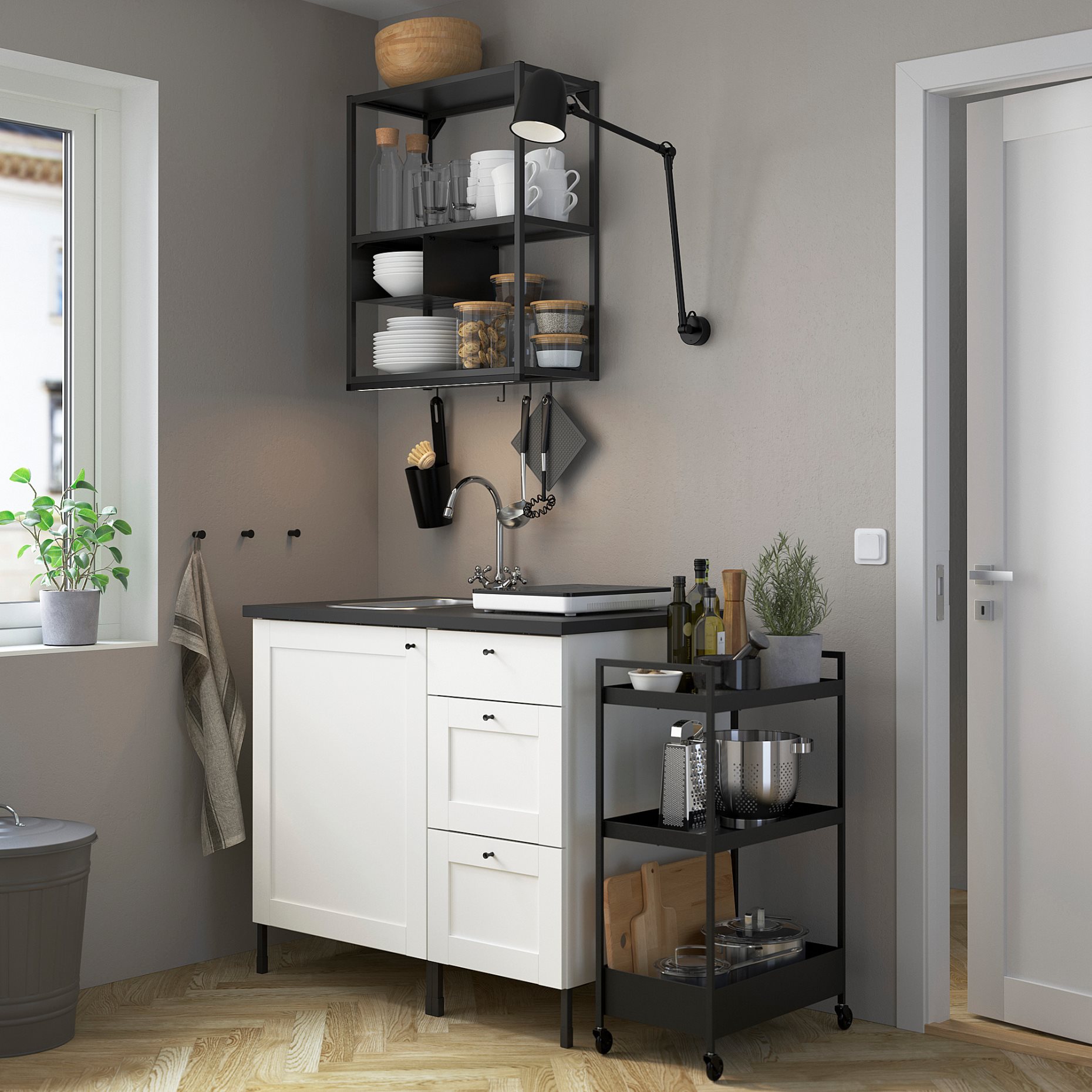 SKYDRAG, worktop/wardrobe strip with built-in LED light source with sensor/dimmable, 60 cm, 505.292.30