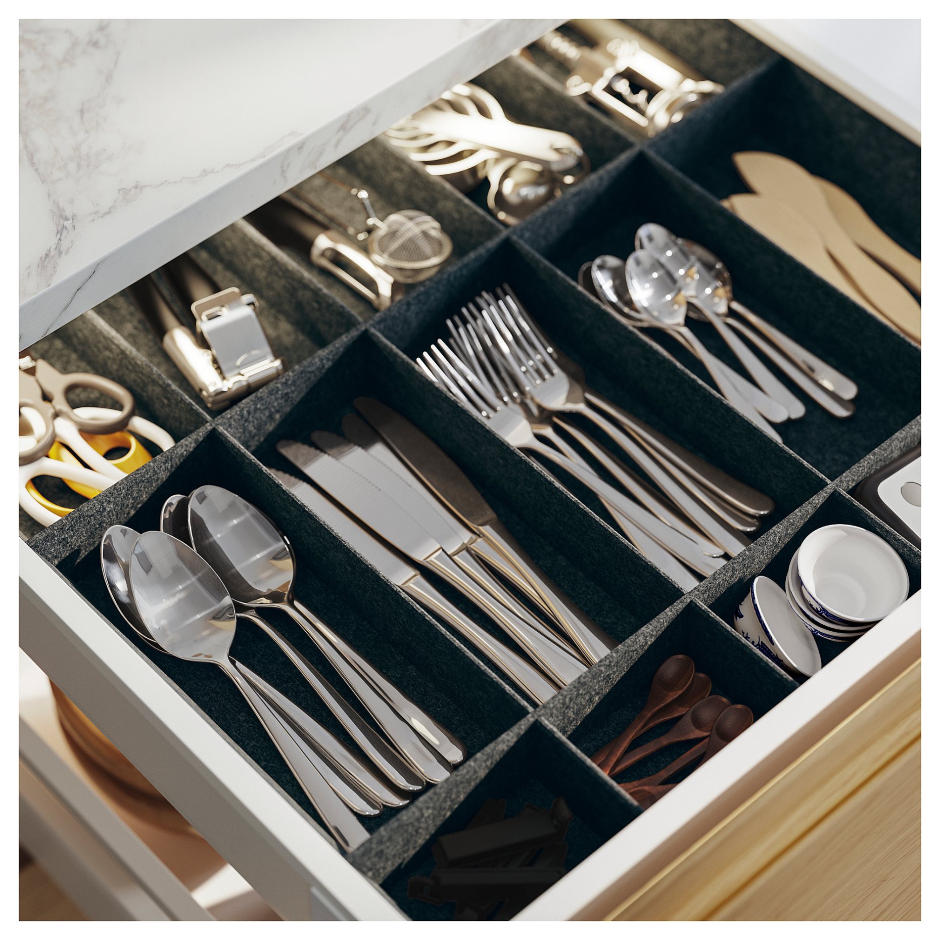 UPPDATERA, adjustable organiser for drawer, 60 cm, 505.441.84