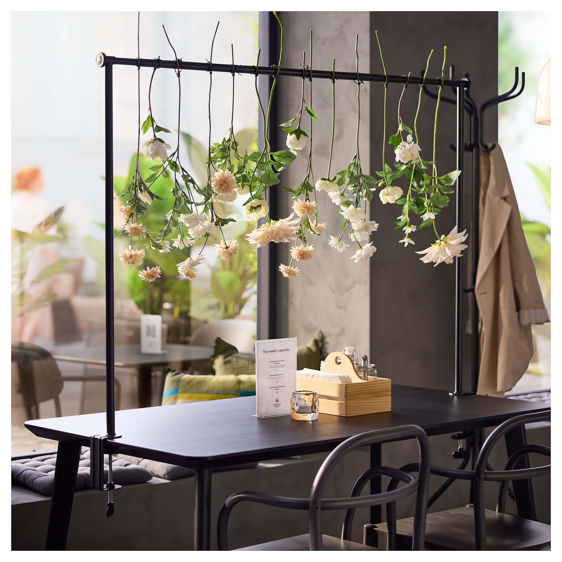 HELGEO, διακοσμητική ράγα για τραπέζι/ρυθμιζόμενη/εσωτερικού/εξωτερικού χώρου, 115/235x116 cm, 505.620.50