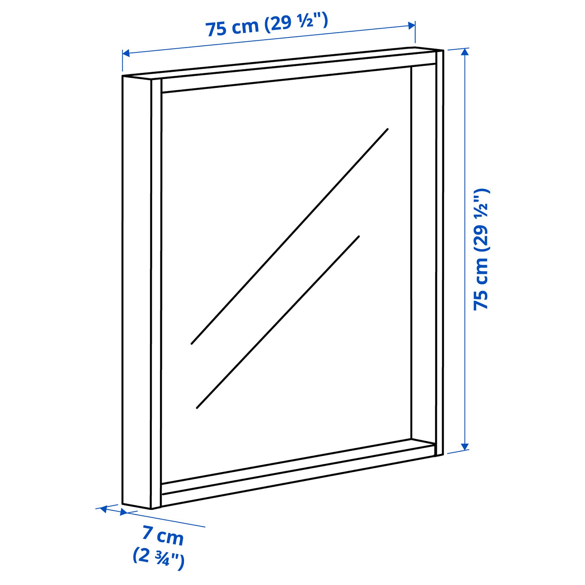 TURBOKASTANJ, mirror, 75x75 cm, 505.664.49