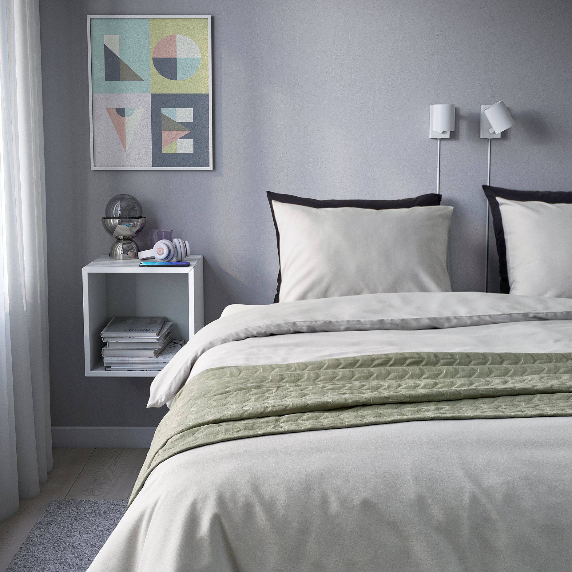 PILTANDVINGE, duvet cover and pillowcase, 150x200/50x60 cm, 505.790.98