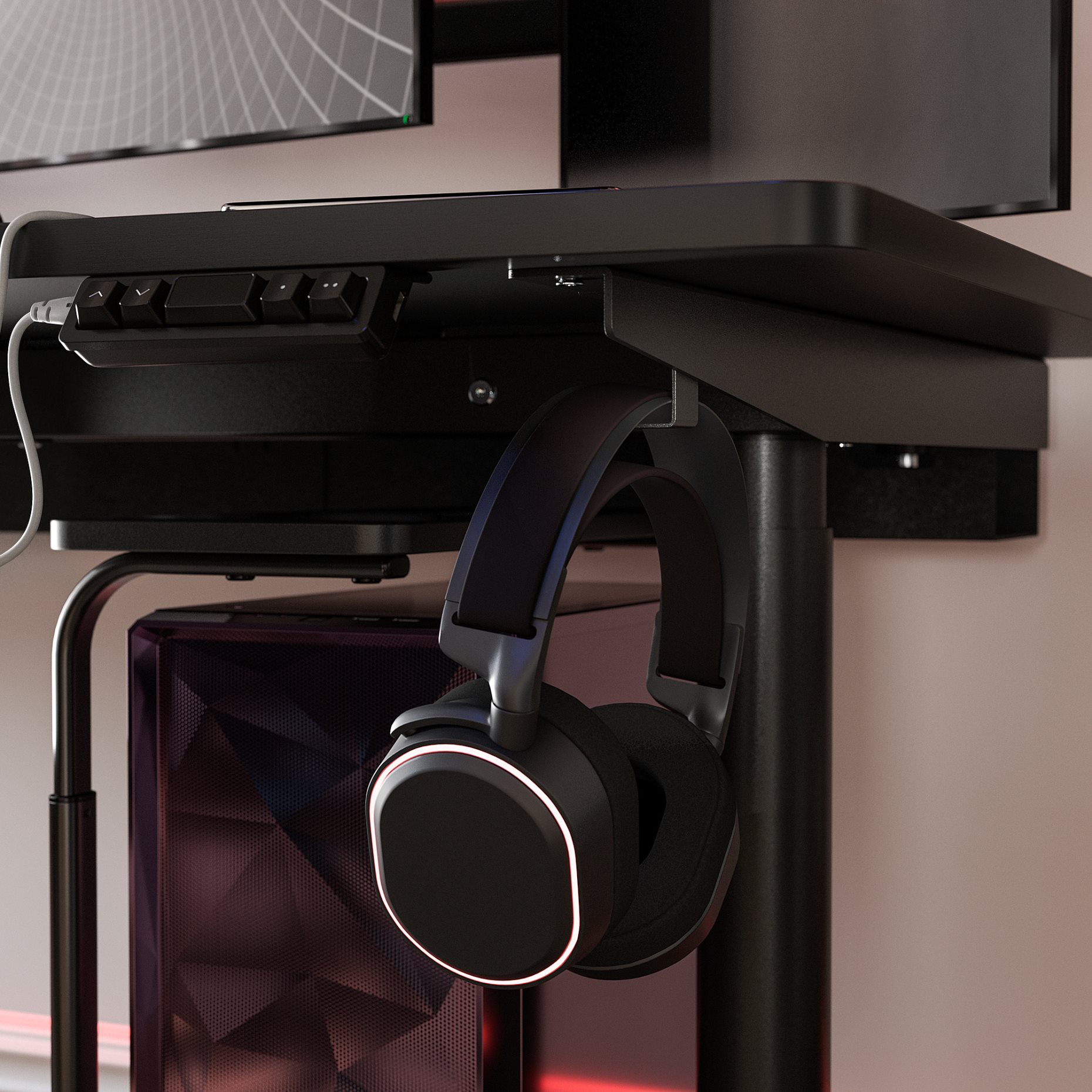 MÅLOMRÅDE, electric gaming desk sit/stand with monitor arms, 180x80 cm, 505.858.05