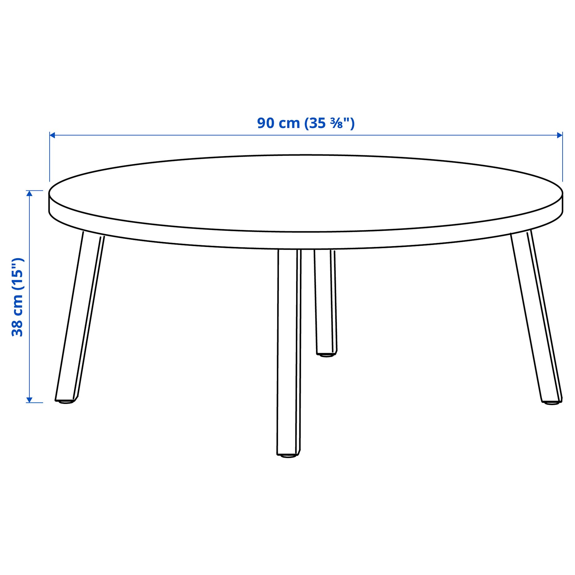 STOCKHOLM 2025, τραπέζι μέσης, 90 cm, 505.865.55