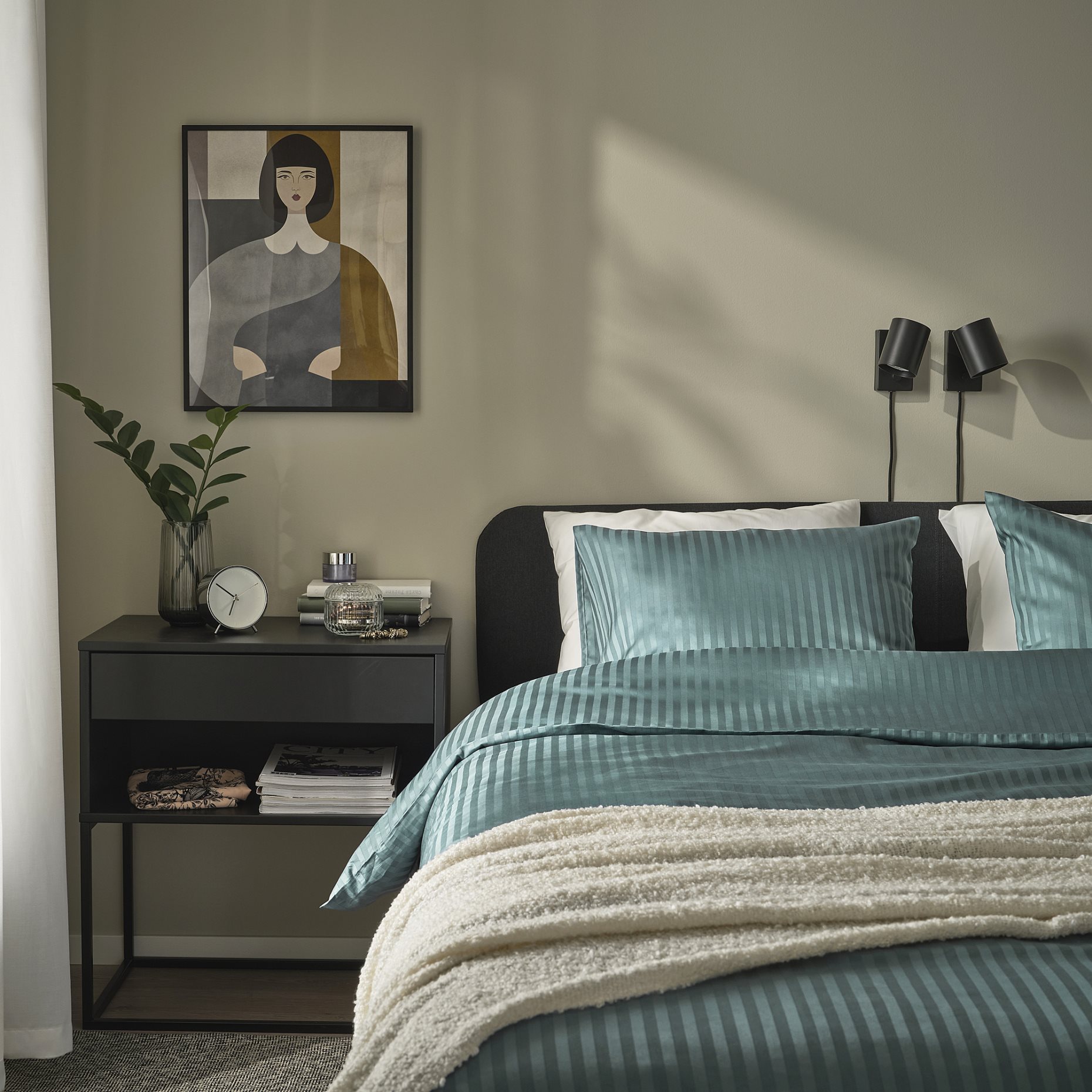 NATTJASMIN, duvet cover and pillowcase, 150x200/50x60 cm, 505.958.33