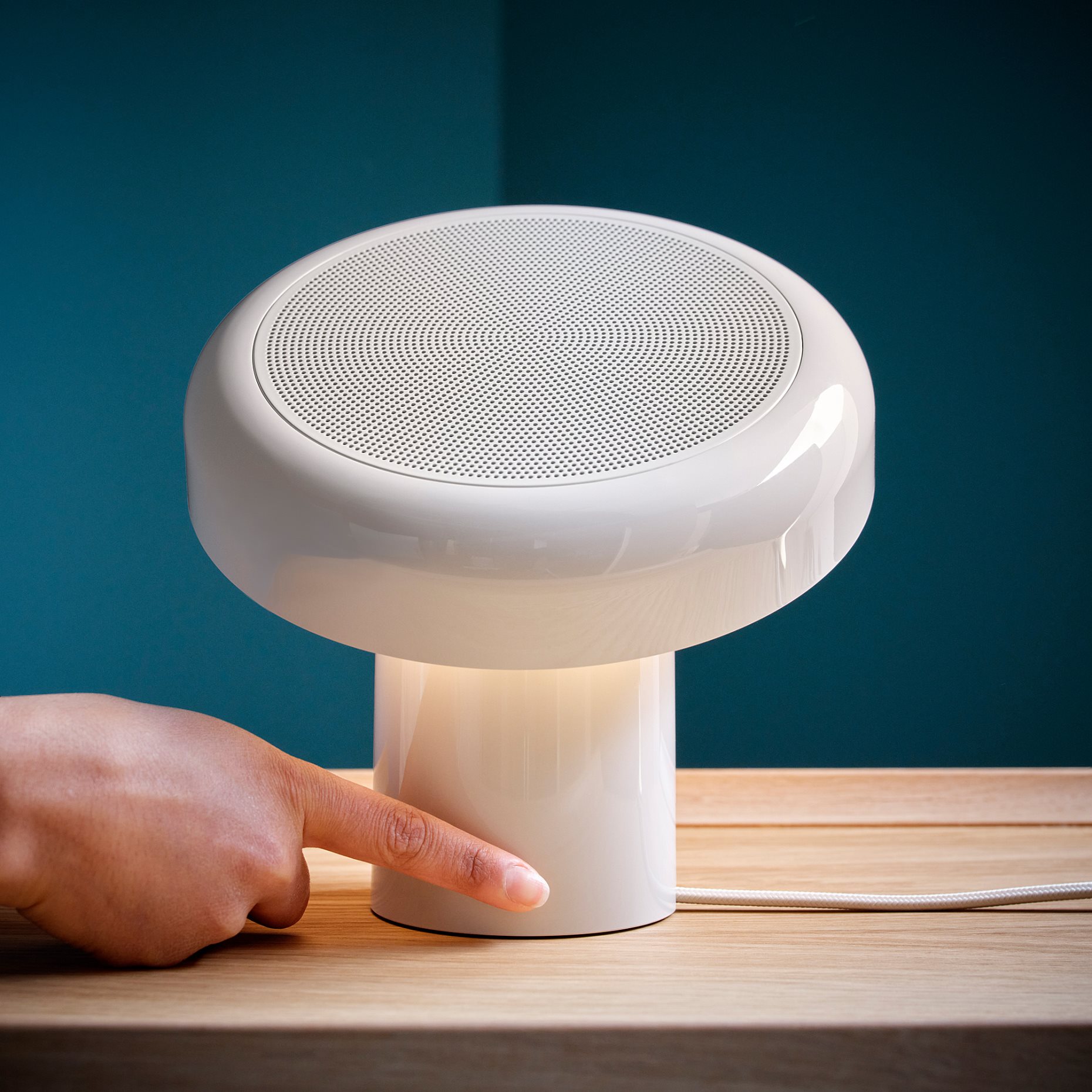 BLOMPRAKT, bluetooth speaker lamp, 505.981.48