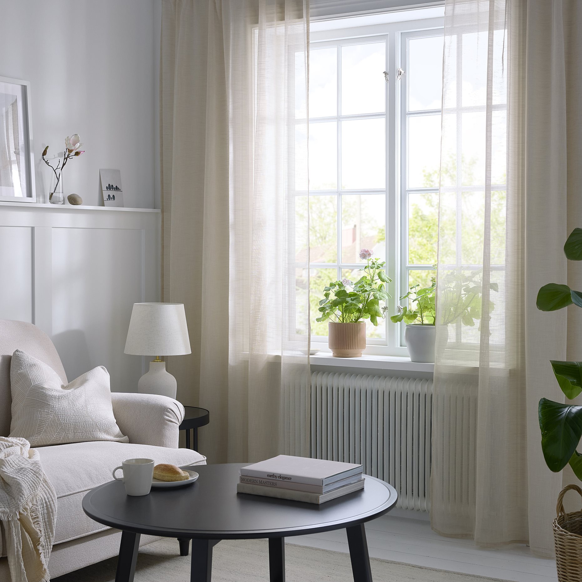 HALLEBRACKA, sheer curtains with heading tape/1 pair, 145x280 cm, 506.365.41