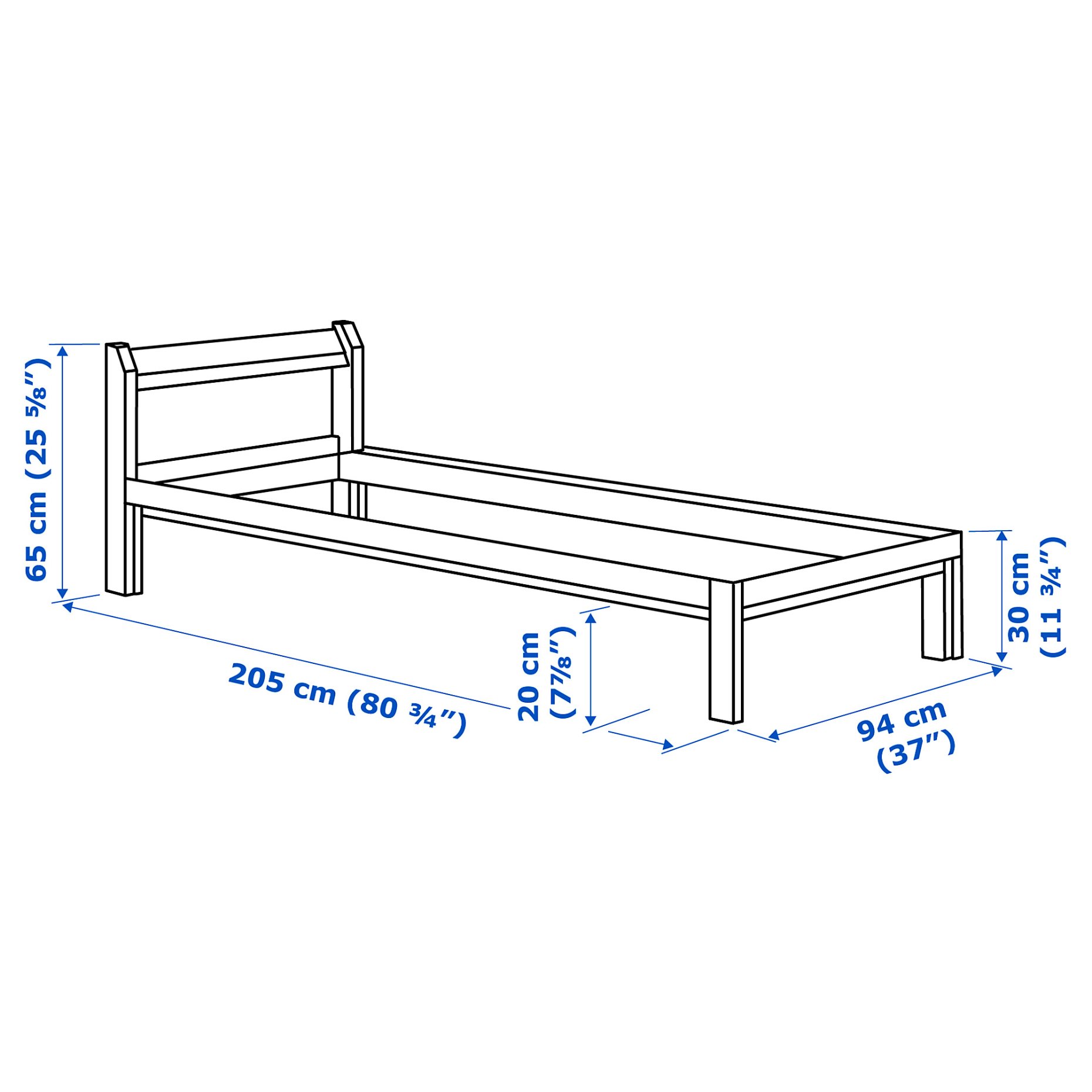 NEIDEN, bed frame, 90X200 cm, 592.486.12