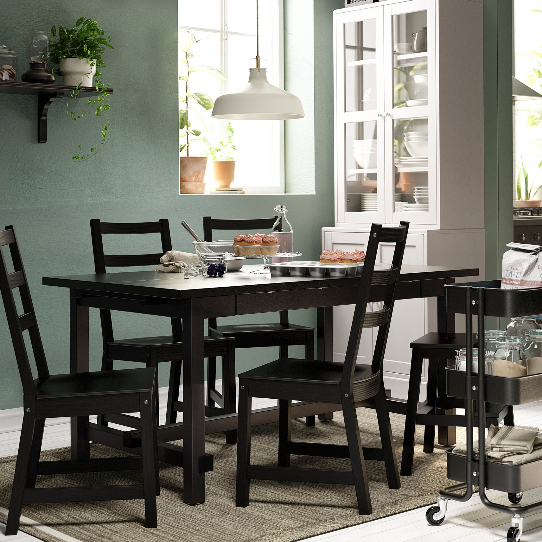 NORDVIKEN/NORDVIKEN, table and 4 chairs, 593.051.55