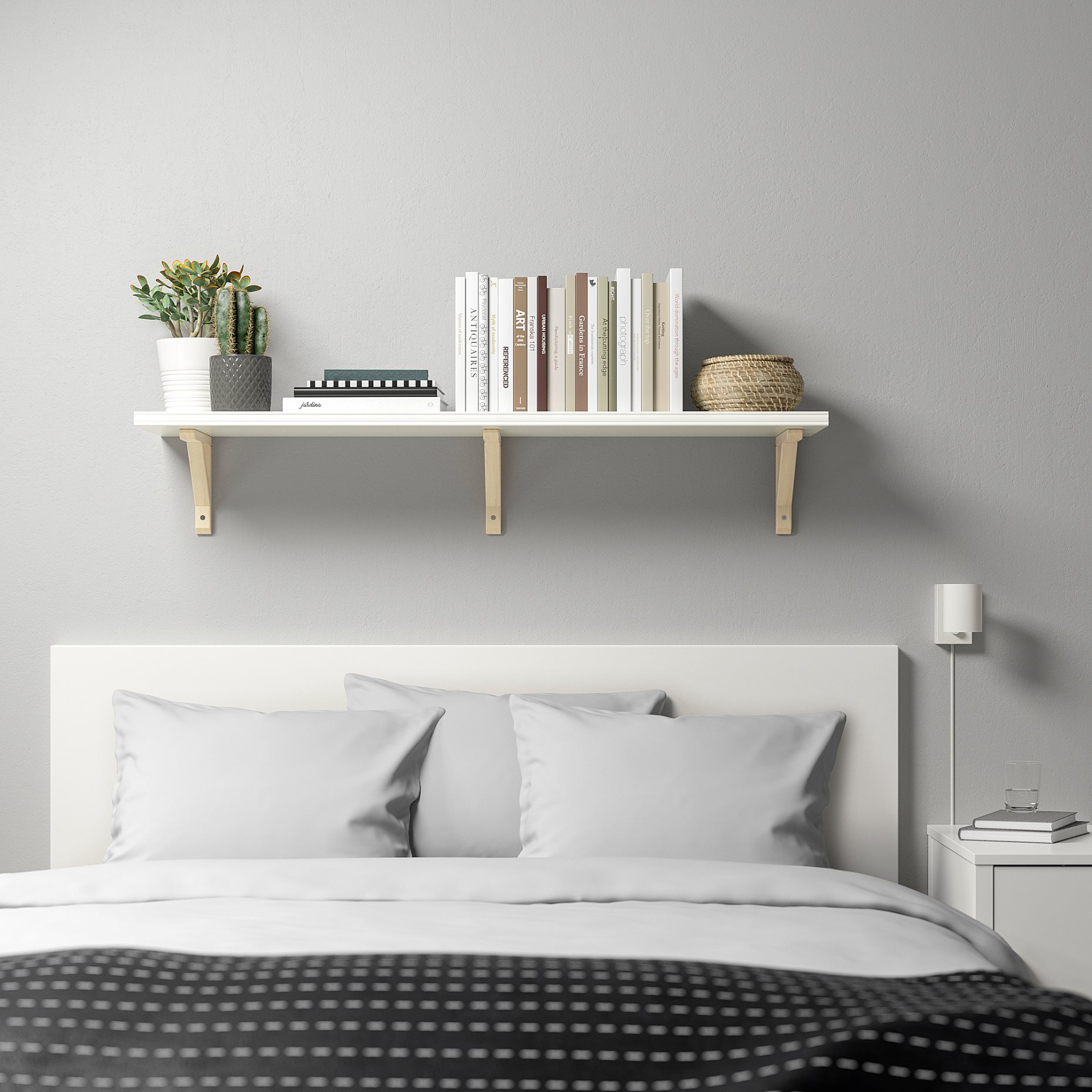 BERGSHULT/SANDSHULT, wall shelf, 120x30 cm, 593.260.25