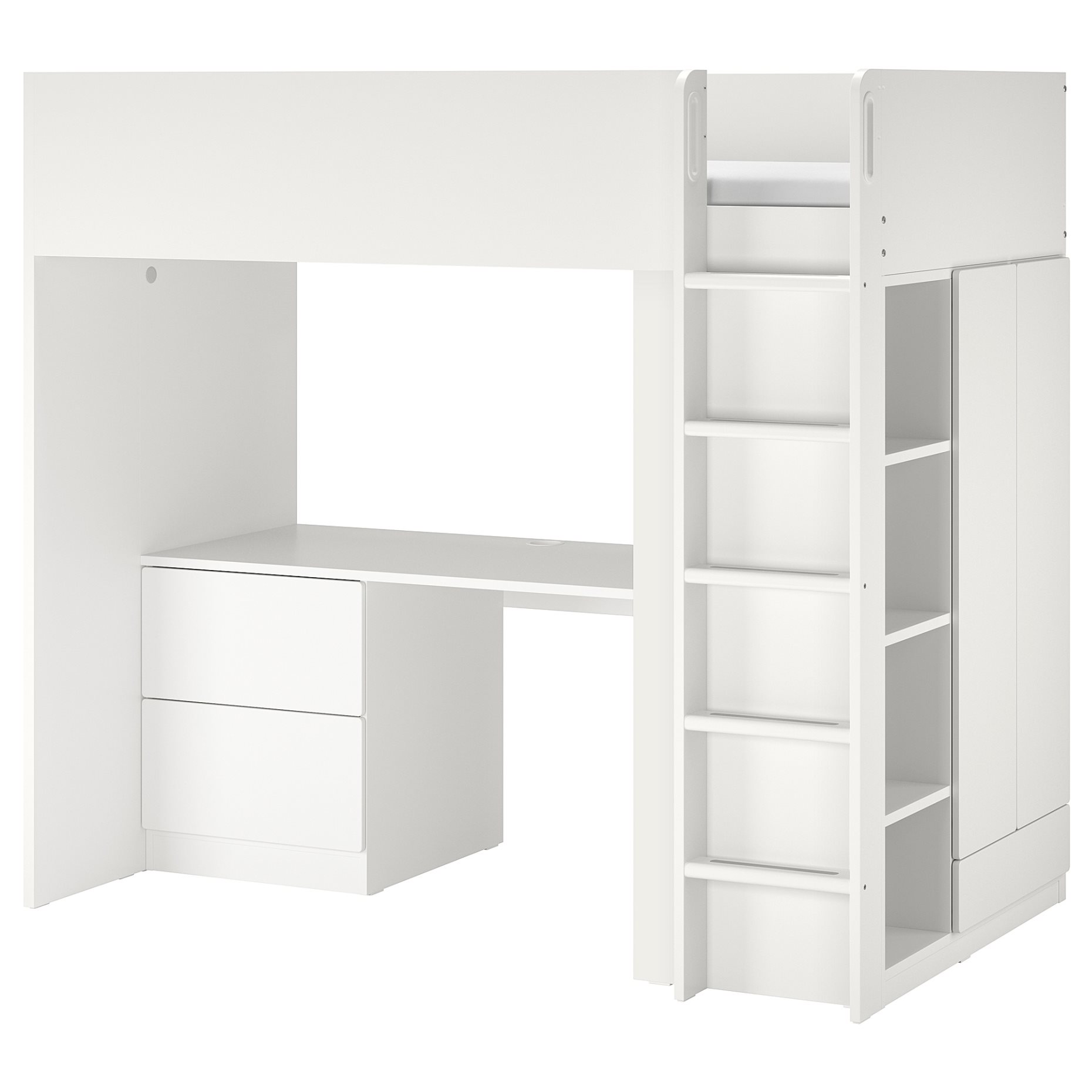 SMÅSTAD, loft bed with desk/3 drawers, 90x200 cm, 594.288.73