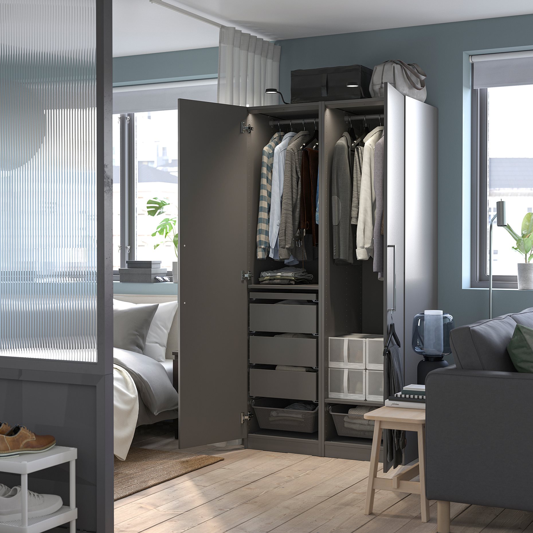PAX/FORSAND, wardrobe combination, 100x60x201 cm, 594.311.68