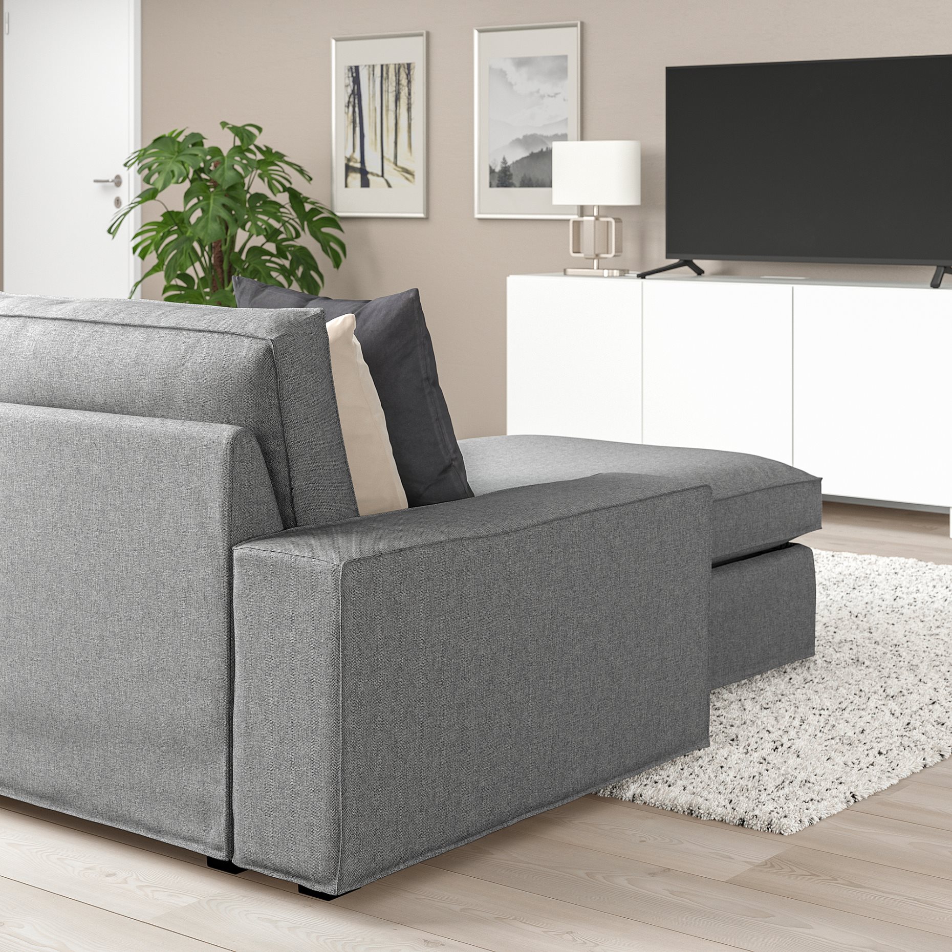 KIVIK, corner sofa, 5-seat with chaise longue, 594.404.79