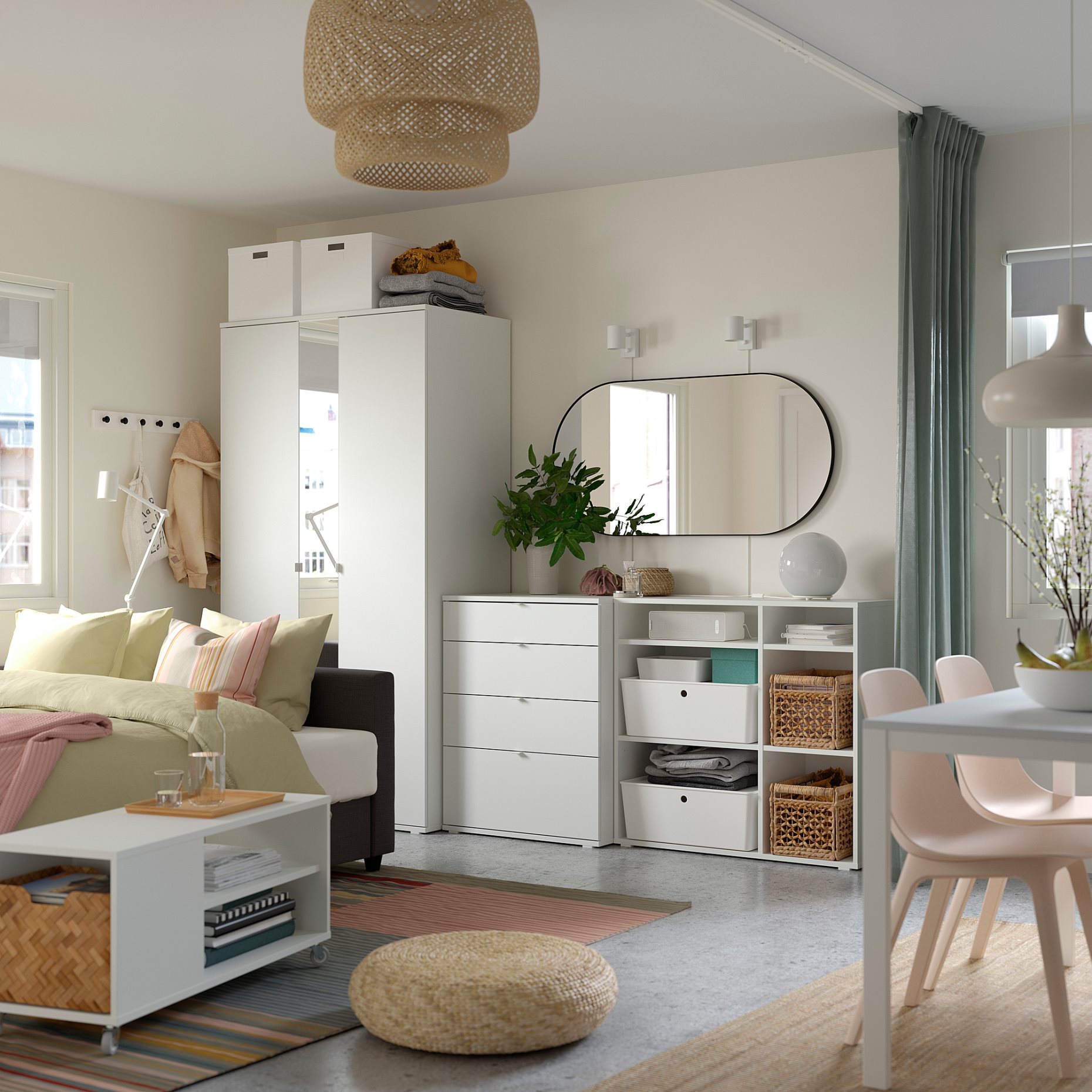 VIHALS, wardrobe combination, 270x57x200 cm, 594.421.81
