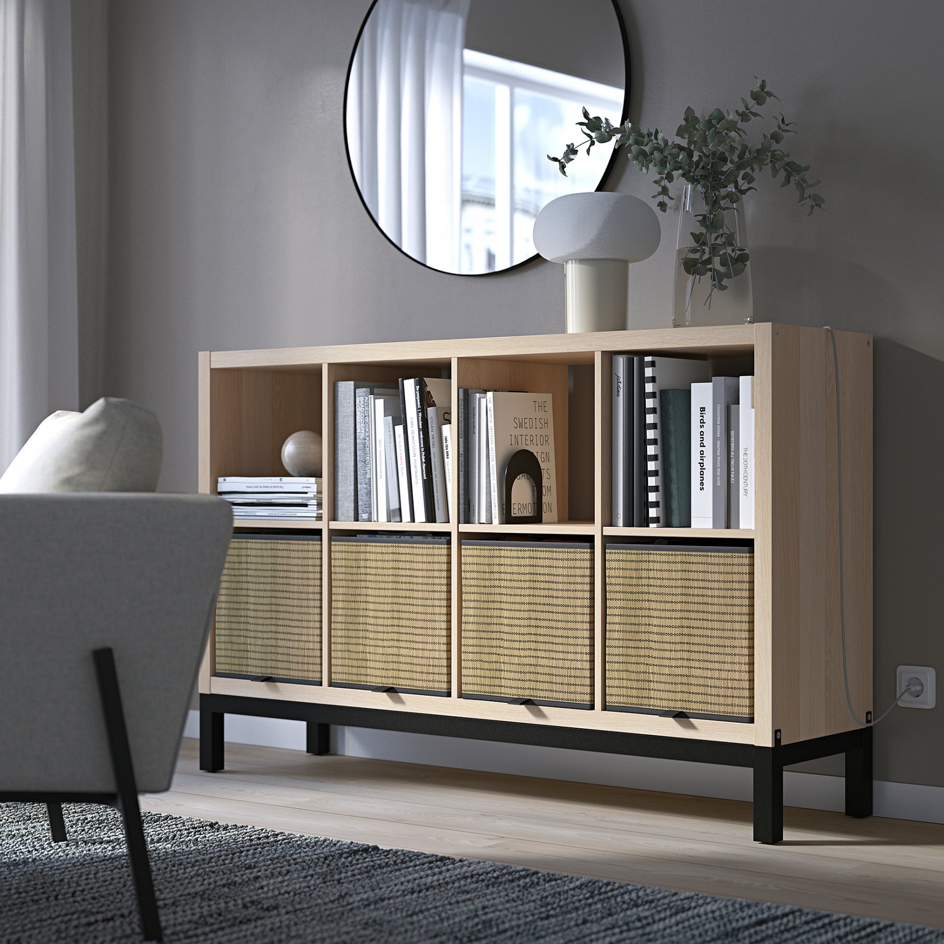 KALLAX, ραφιέρα με βάση, 147x94 cm, 594.426.85