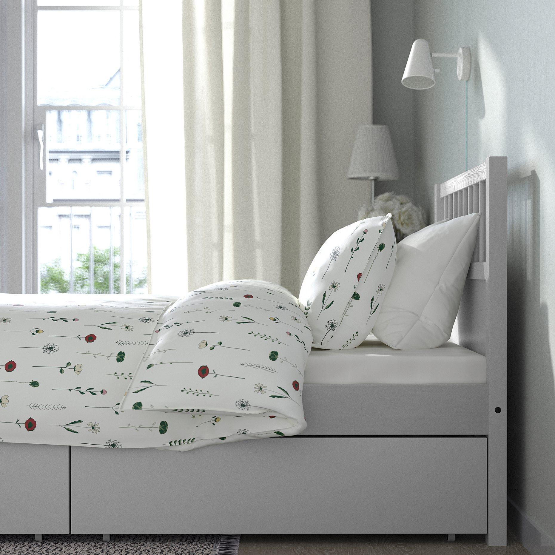 SMYGA, bed frame with storage, 90x200 cm, 594.441.42