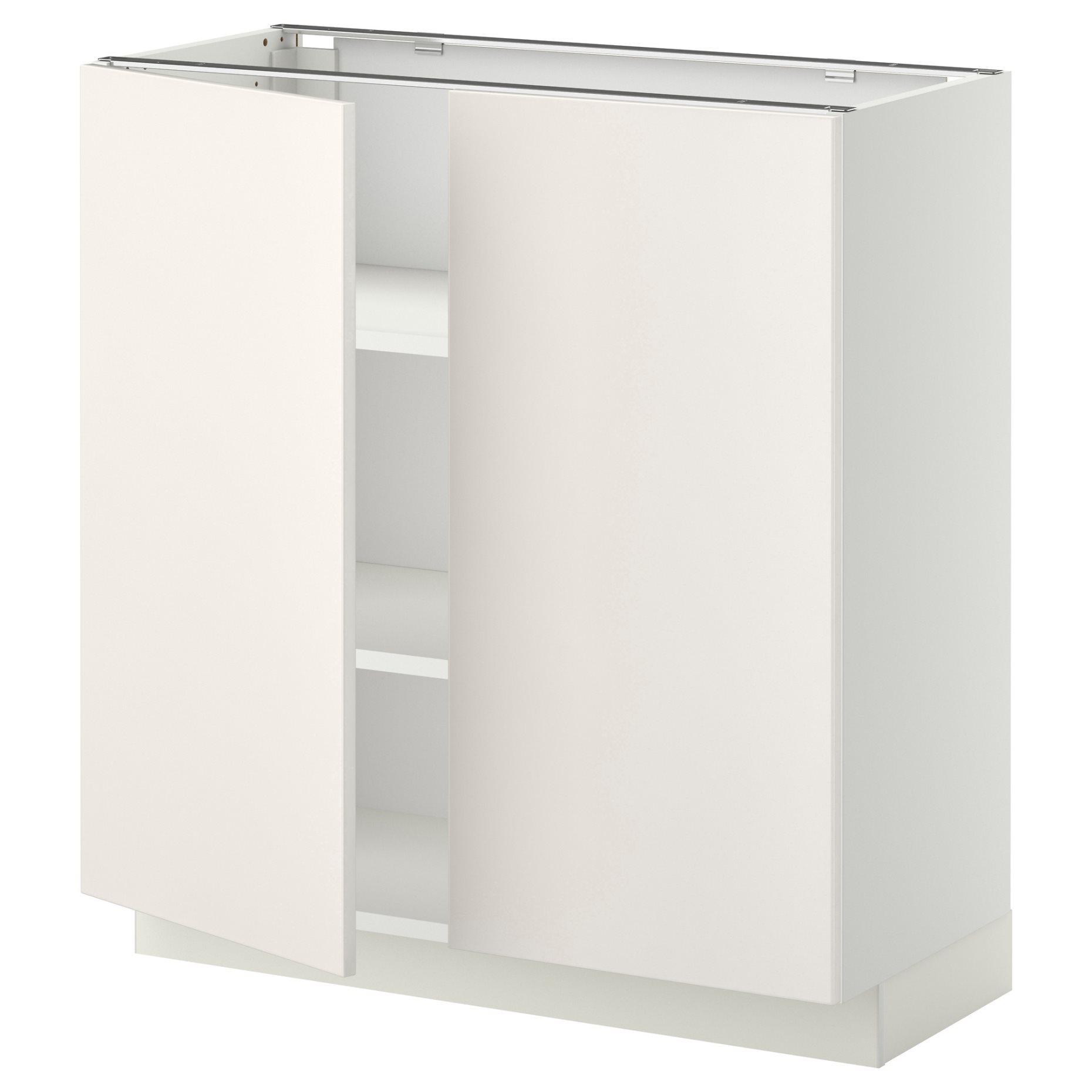 METOD, base cabinet with shelves/2 doors, 80x37 cm, 594.554.56