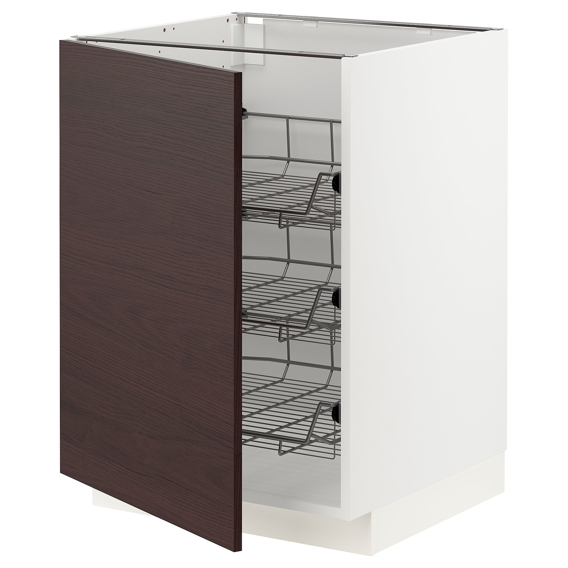 METOD, base cabinet with wire baskets, 60x60 cm, 594.599.25