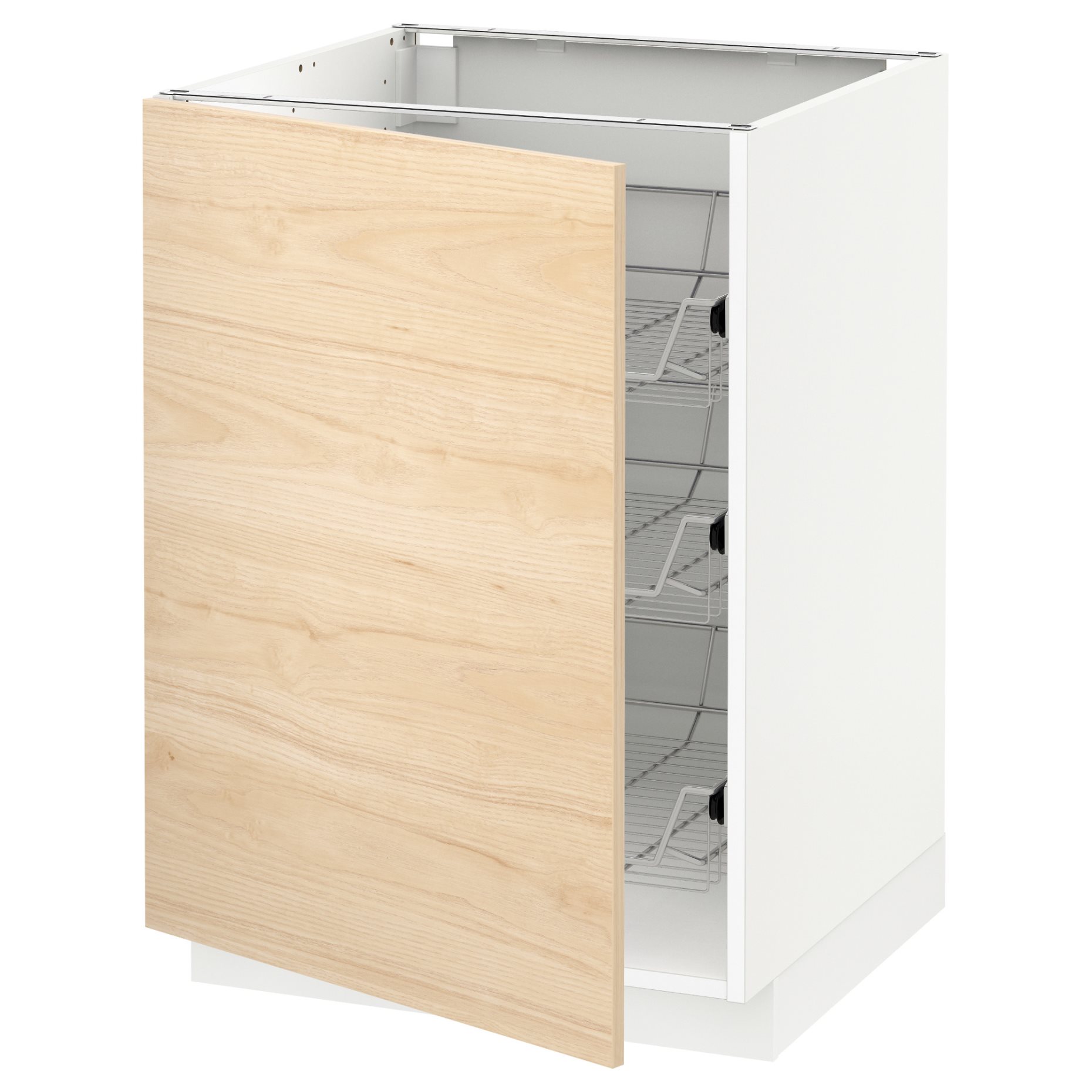 METOD, base cabinet with wire baskets, 60x60 cm, 594.599.87