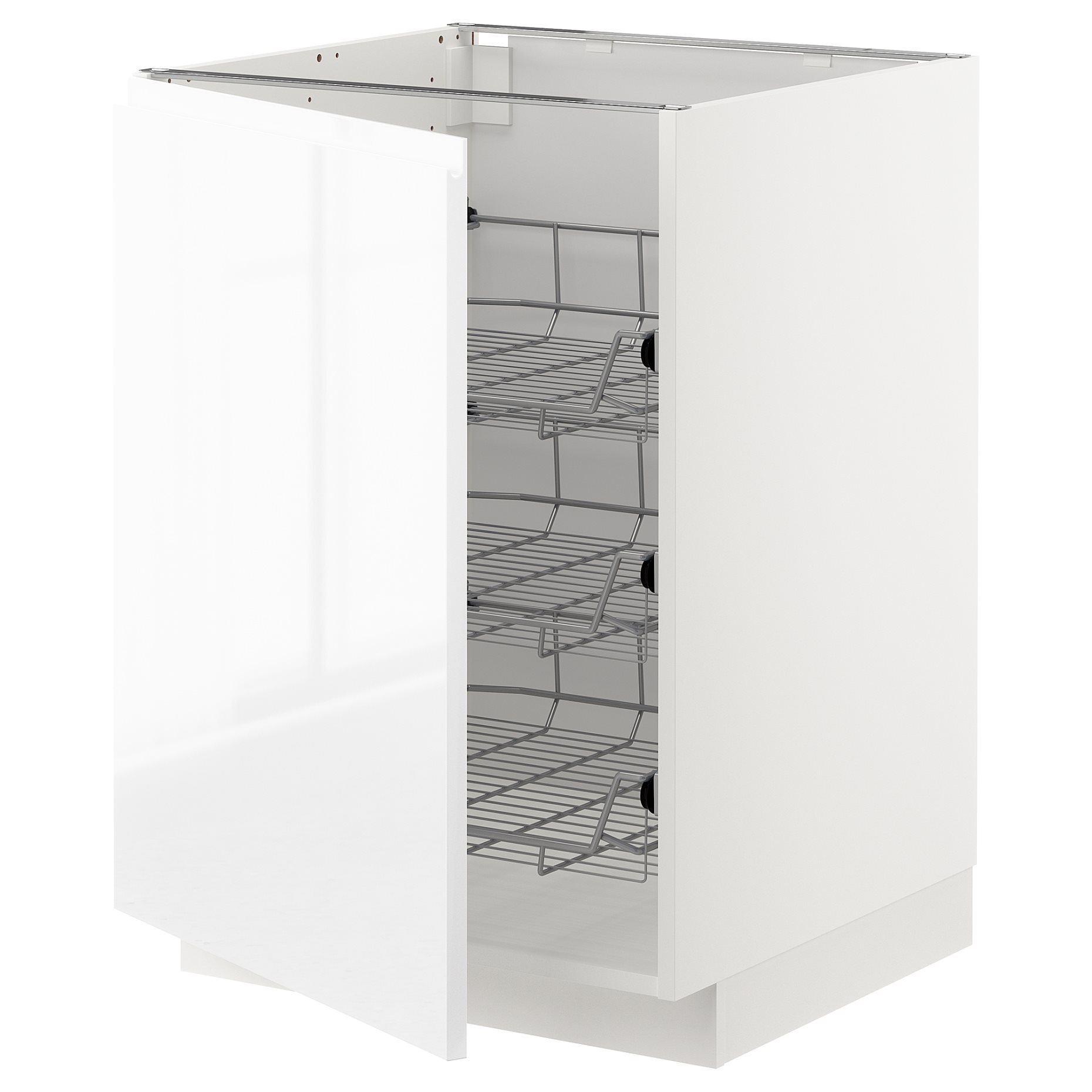METOD, base cabinet with wire baskets, 60x60 cm, 594.602.26